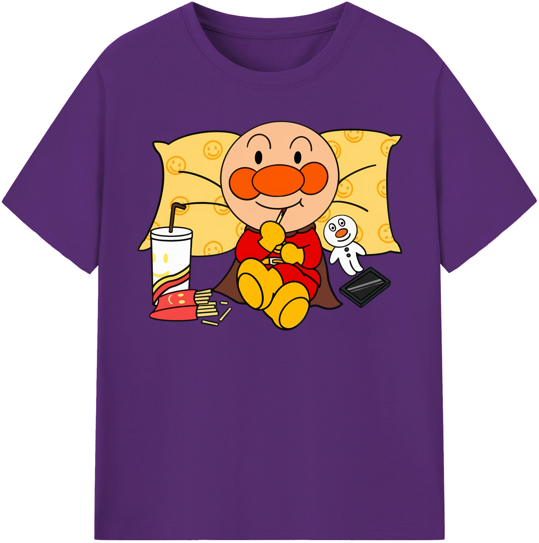 （画像用） アンパンマン Anpanman 綿100％半袖Tシャツ（フロントプリント）