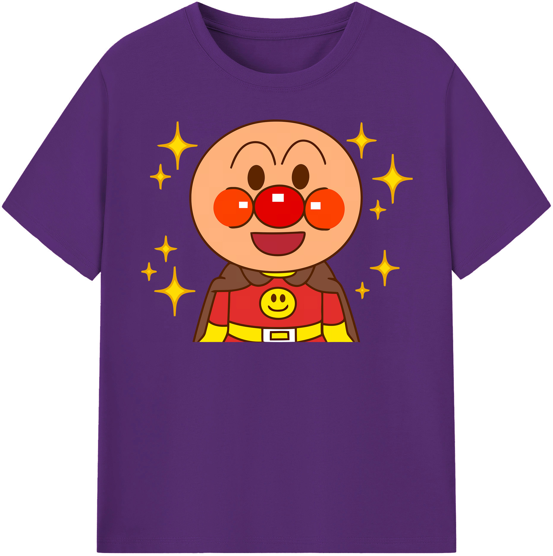 （画像用） アンパンマン Anpanman 綿100％半袖Tシャツ（フロントプリント）