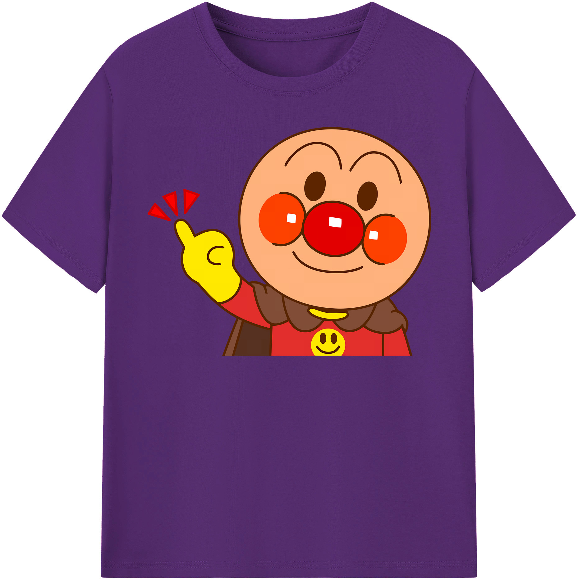（画像用） アンパンマン Anpanman 綿100％半袖Tシャツ（フロントプリント）