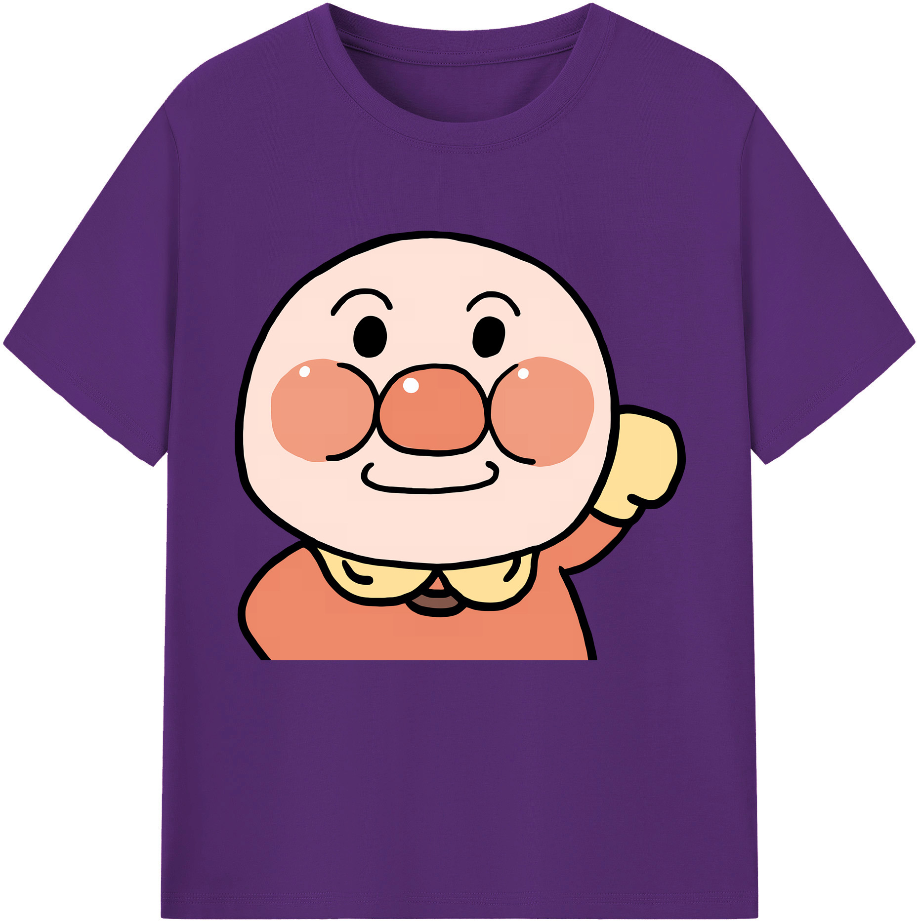 （画像用） アンパンマン Anpanman 綿100％半袖Tシャツ（フロントプリント）