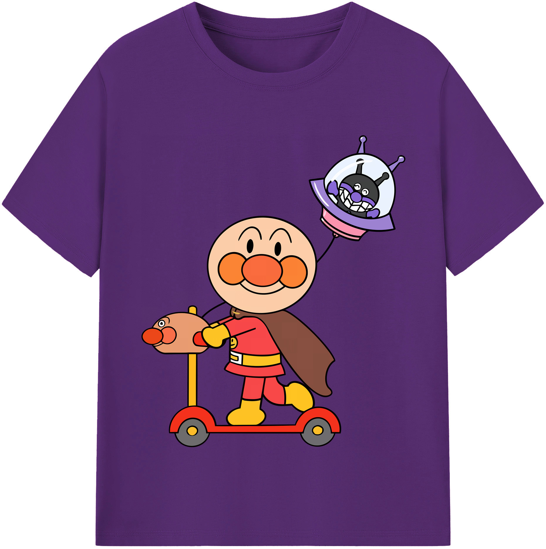 （画像用） アンパンマン Anpanman 綿100％半袖Tシャツ（フロントプリント）