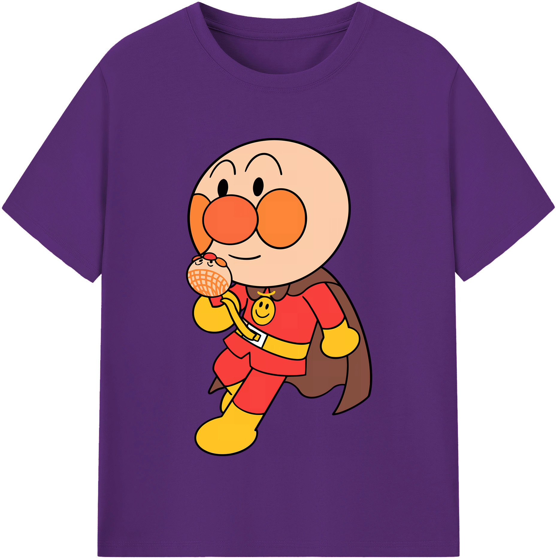 （画像用） アンパンマン Anpanman 綿100％半袖Tシャツ（フロントプリント）