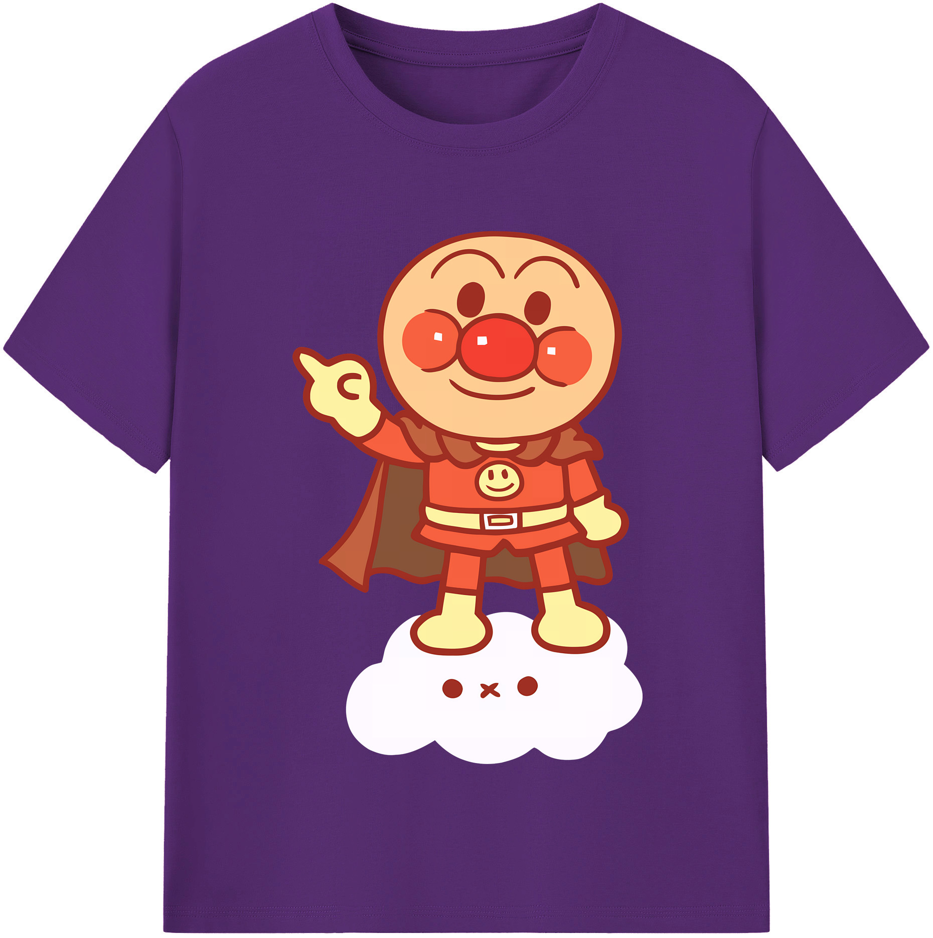 （画像用） アンパンマン Anpanman 綿100％半袖Tシャツ（フロントプリント）