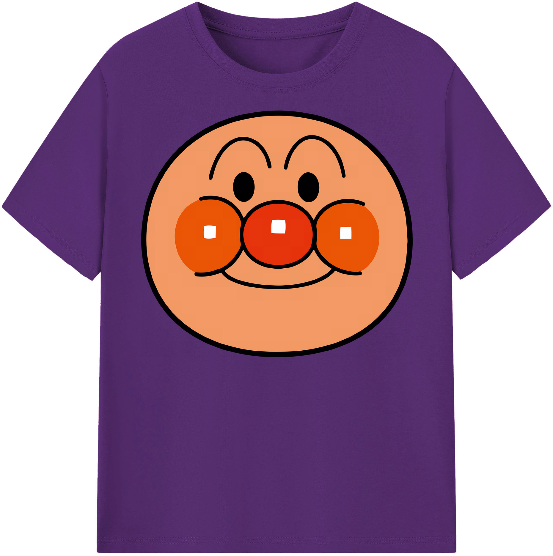 （画像用） アンパンマン Anpanman 綿100％半袖Tシャツ（フロントプリント）