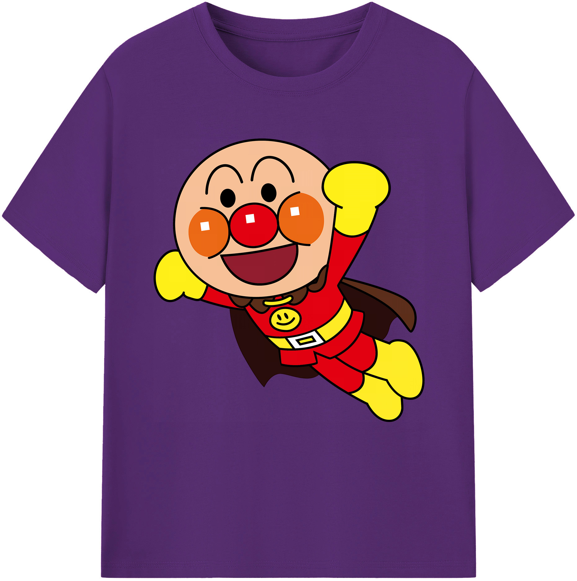 （画像用） アンパンマン Anpanman 綿100％半袖Tシャツ（フロントプリント）