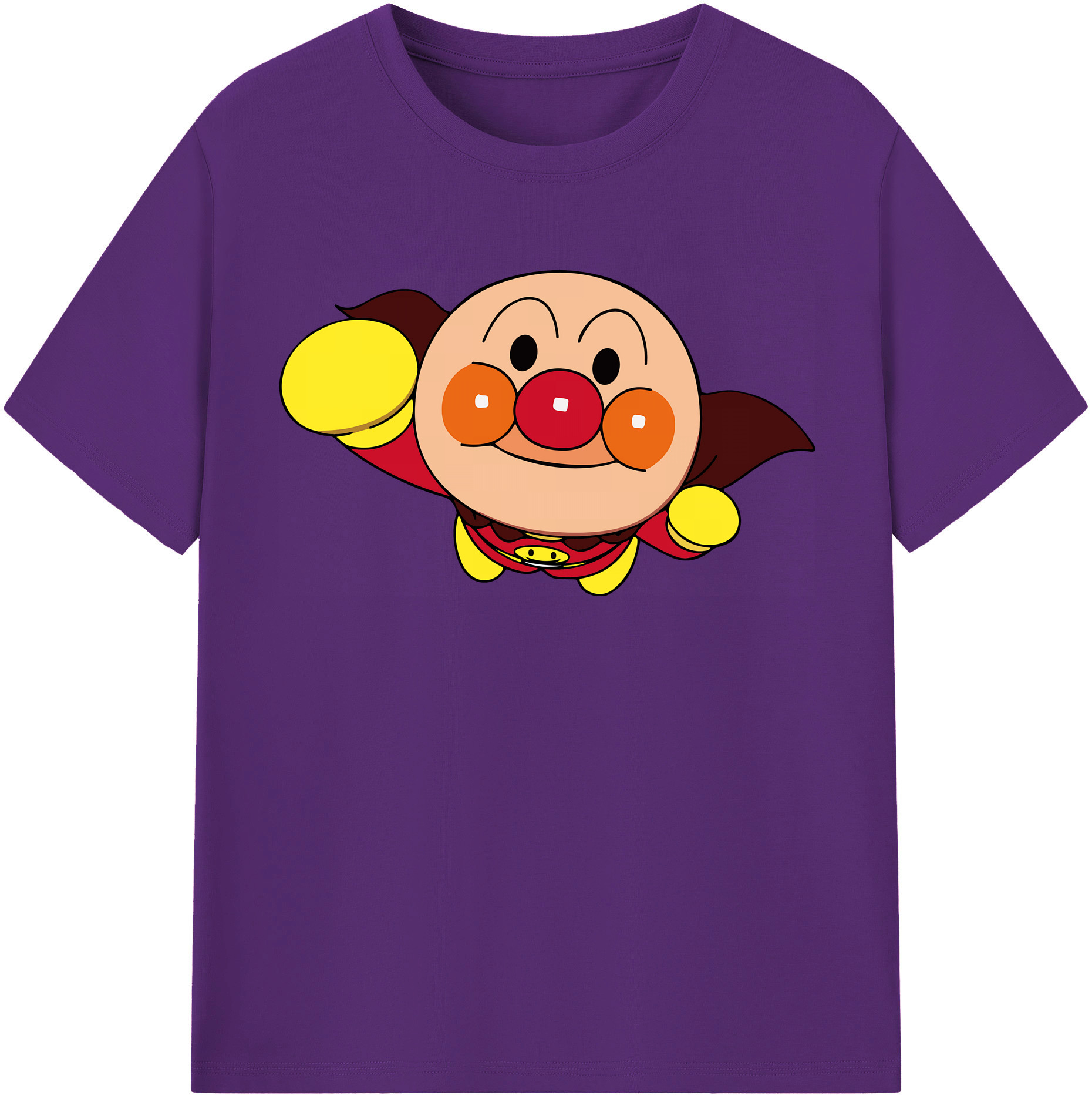 （画像用） アンパンマン Anpanman 綿100％半袖Tシャツ（フロントプリント）