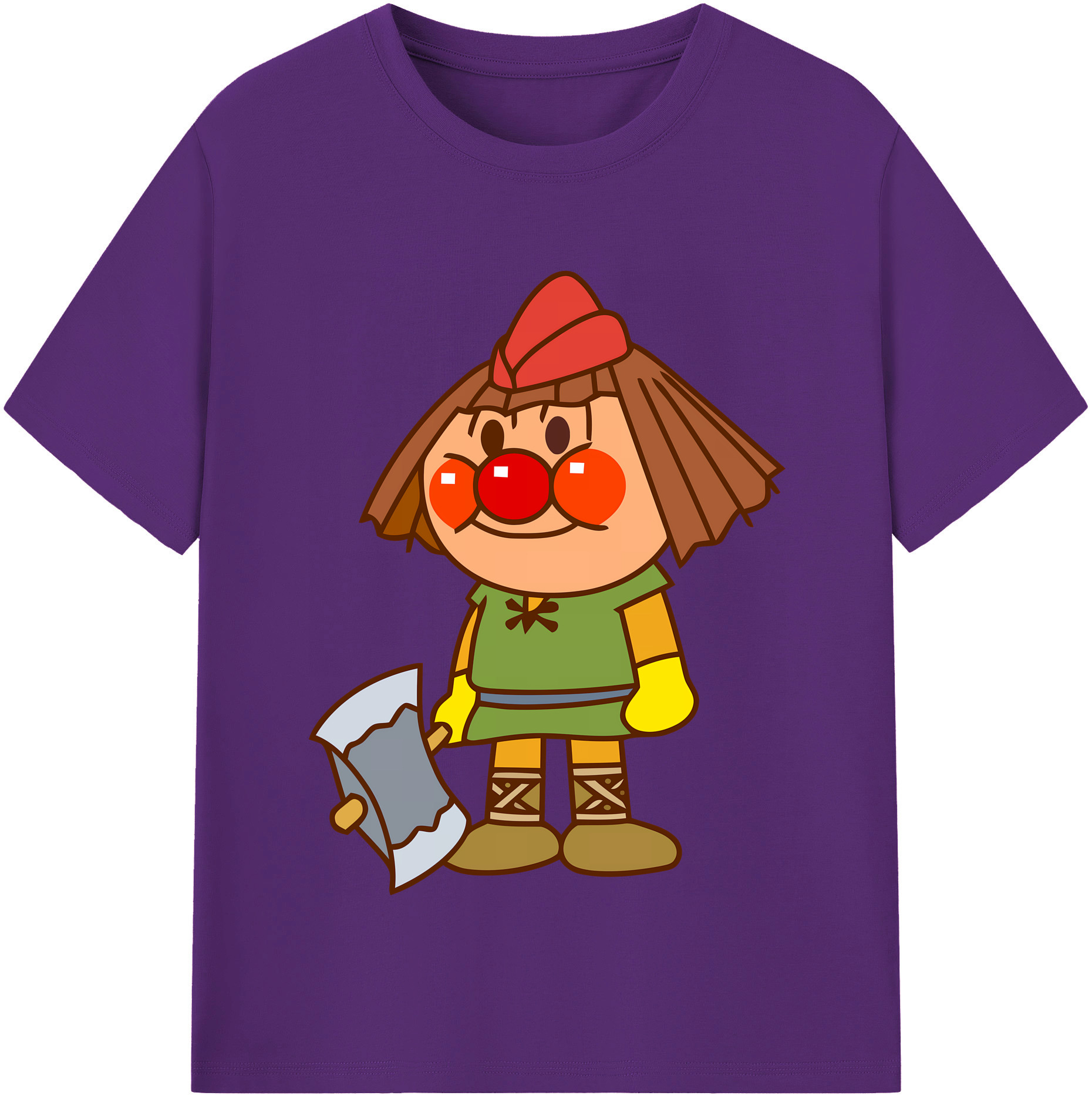 （画像用） アンパンマン Anpanman 綿100％半袖Tシャツ（フロントプリント）