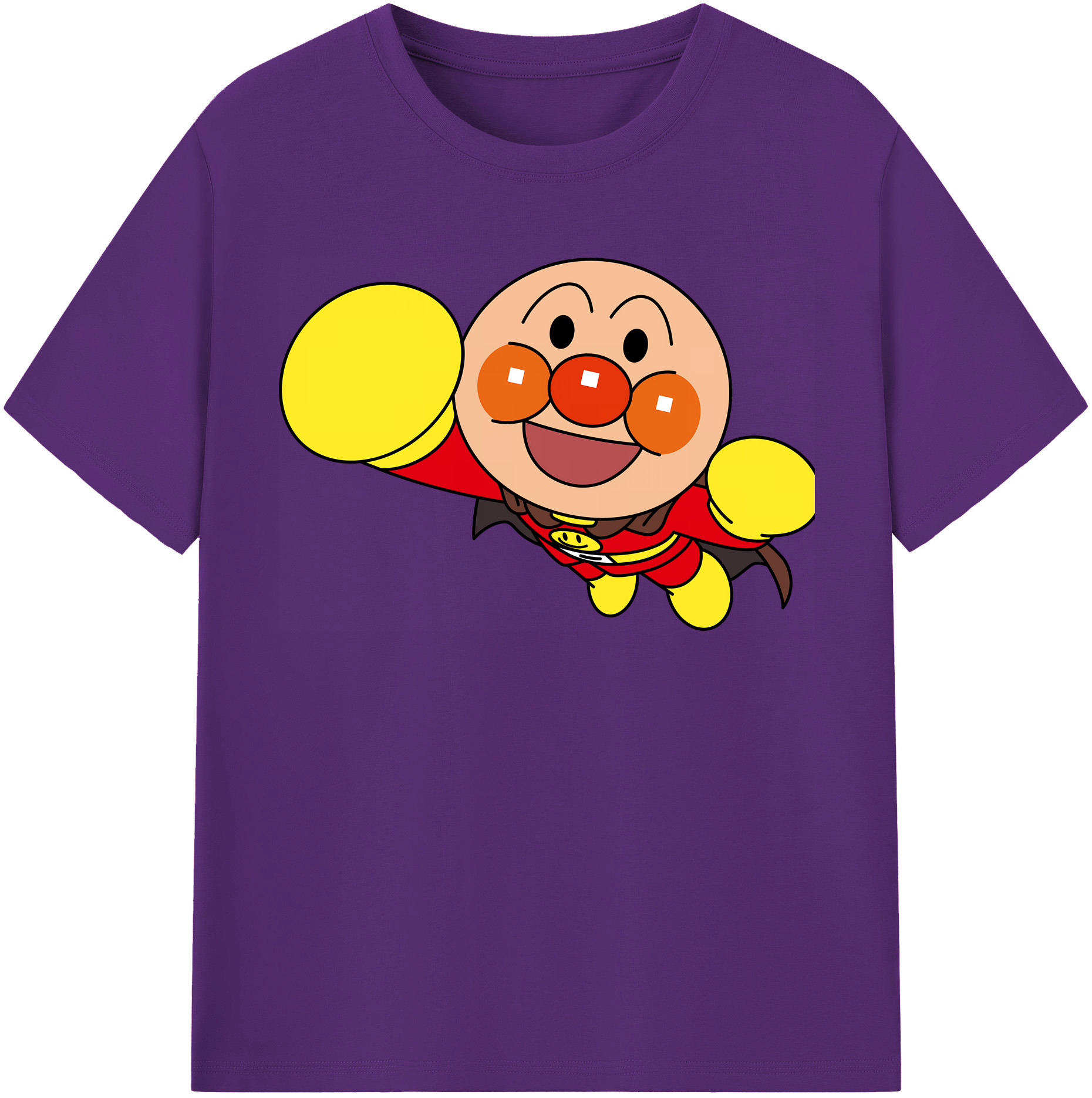 （画像用） アンパンマン Anpanman 綿100％半袖Tシャツ（フロントプリント）