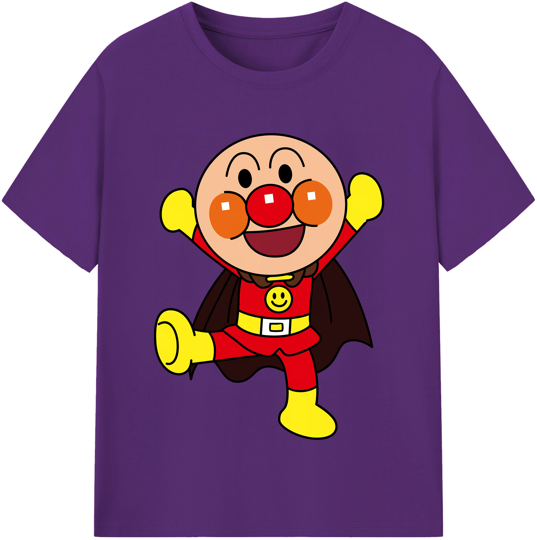 （画像用） アンパンマン Anpanman 綿100％半袖Tシャツ（フロントプリント）