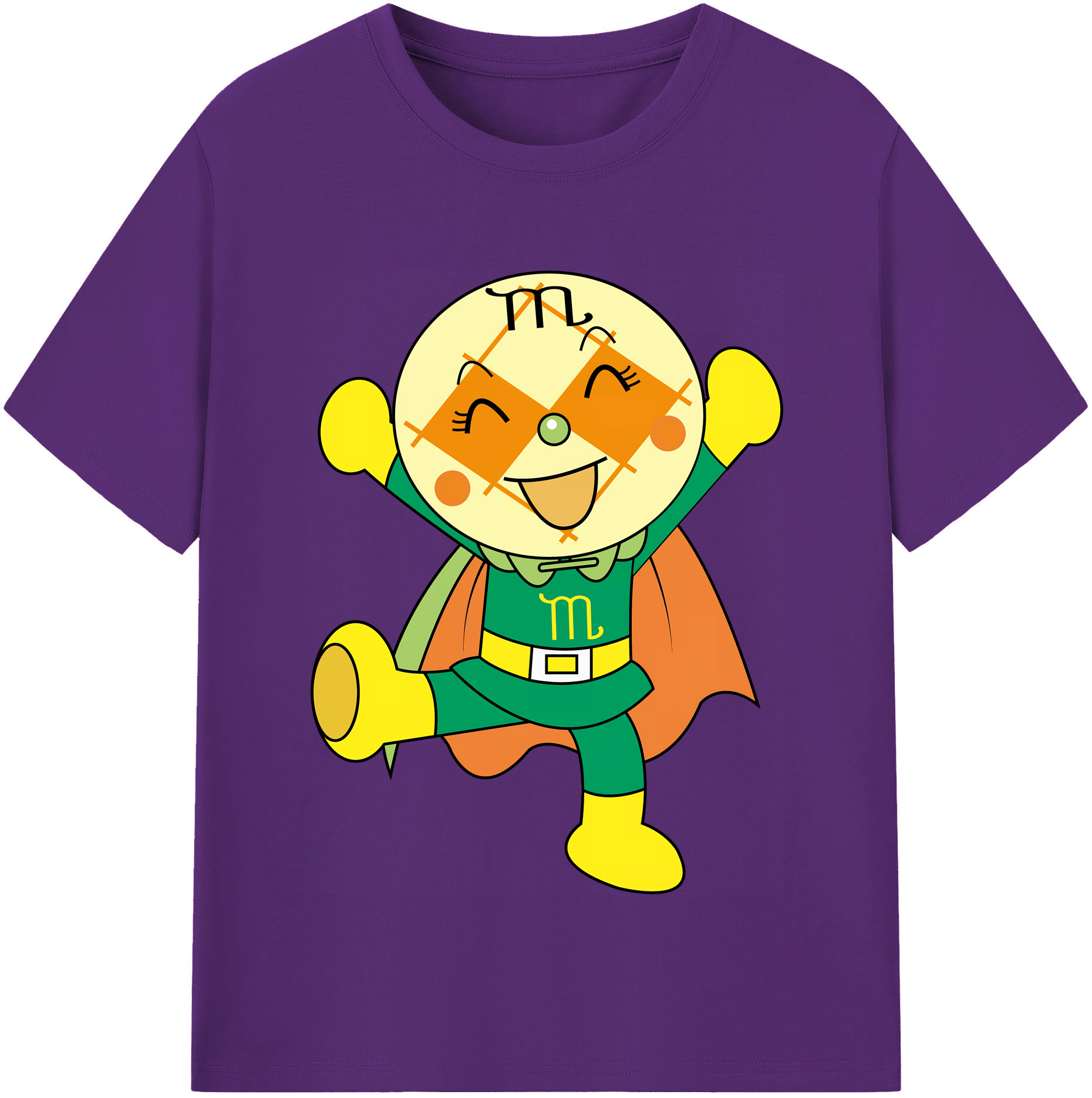 （画像用） アンパンマン Anpanman 綿100％半袖Tシャツ（フロントプリント）