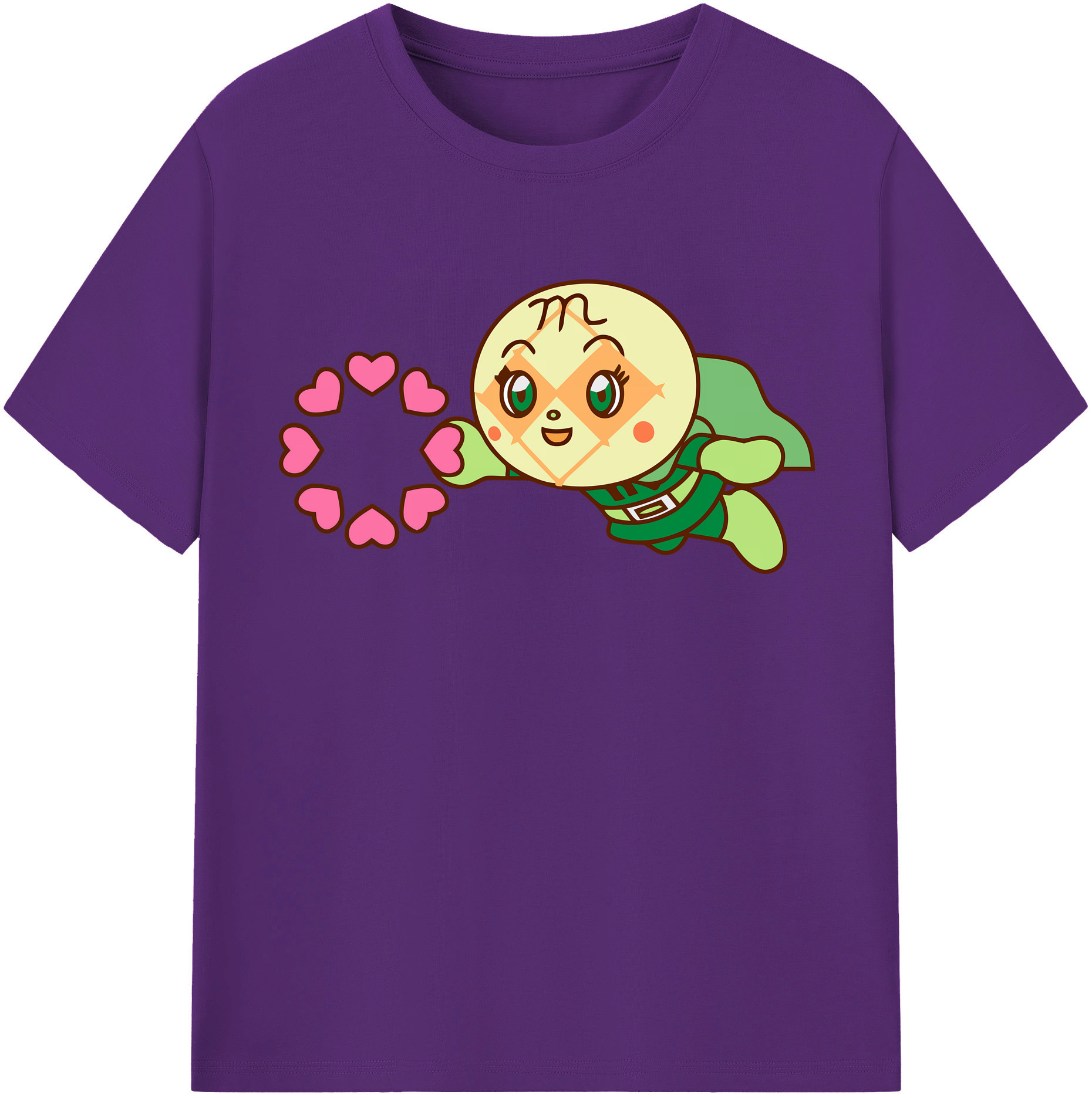 （画像用） アンパンマン Anpanman 綿100％半袖Tシャツ（フロントプリント）