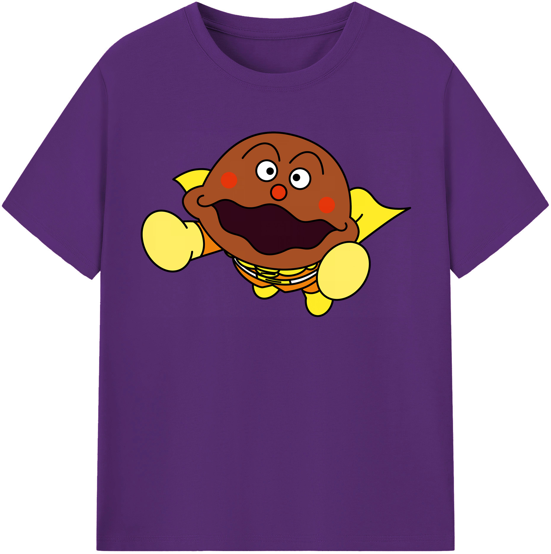 （画像用） アンパンマン Anpanman 綿100％半袖Tシャツ（フロントプリント）