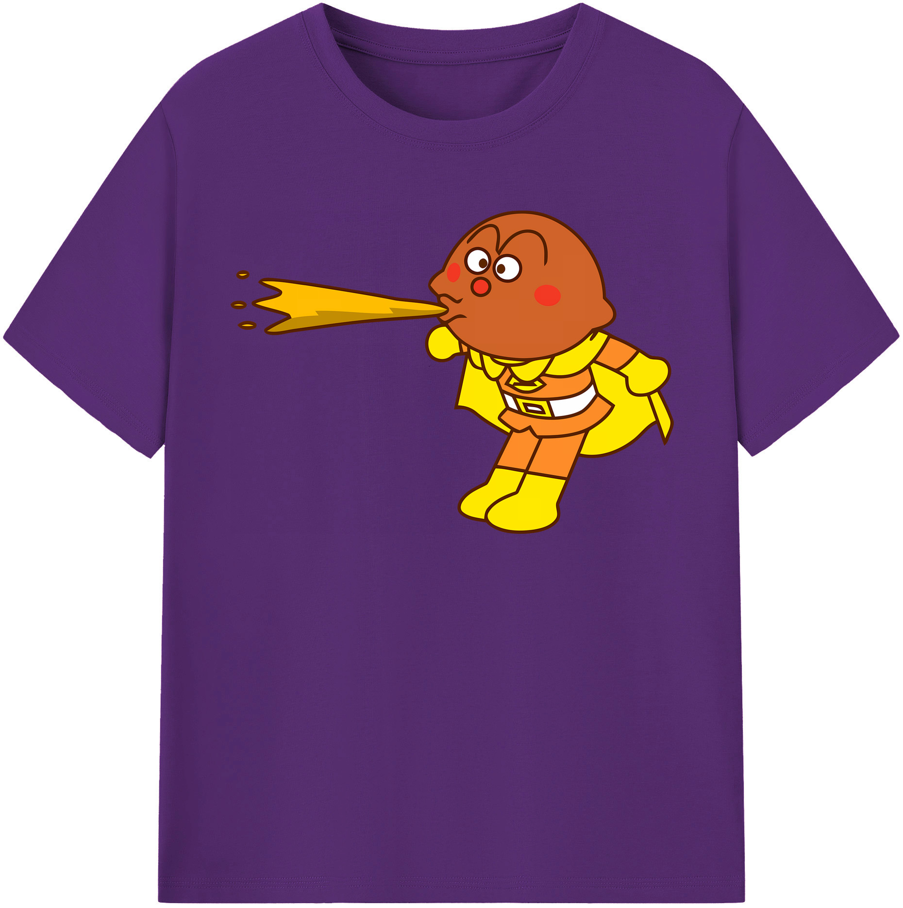 （画像用） アンパンマン Anpanman 綿100％半袖Tシャツ（フロントプリント）