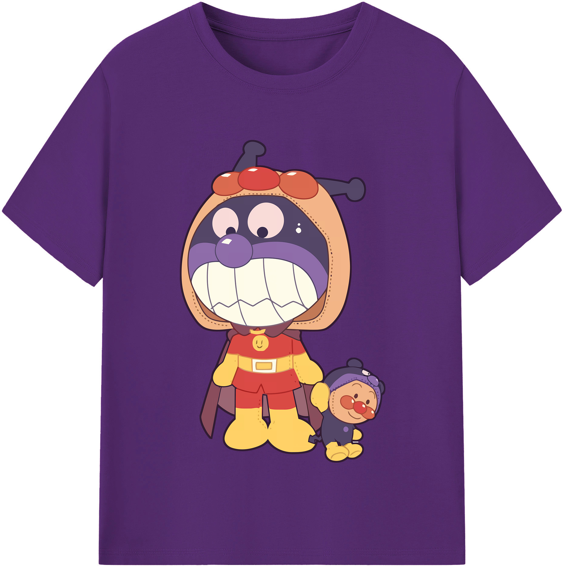 （画像用） アンパンマン Anpanman 綿100％半袖Tシャツ（フロントプリント）