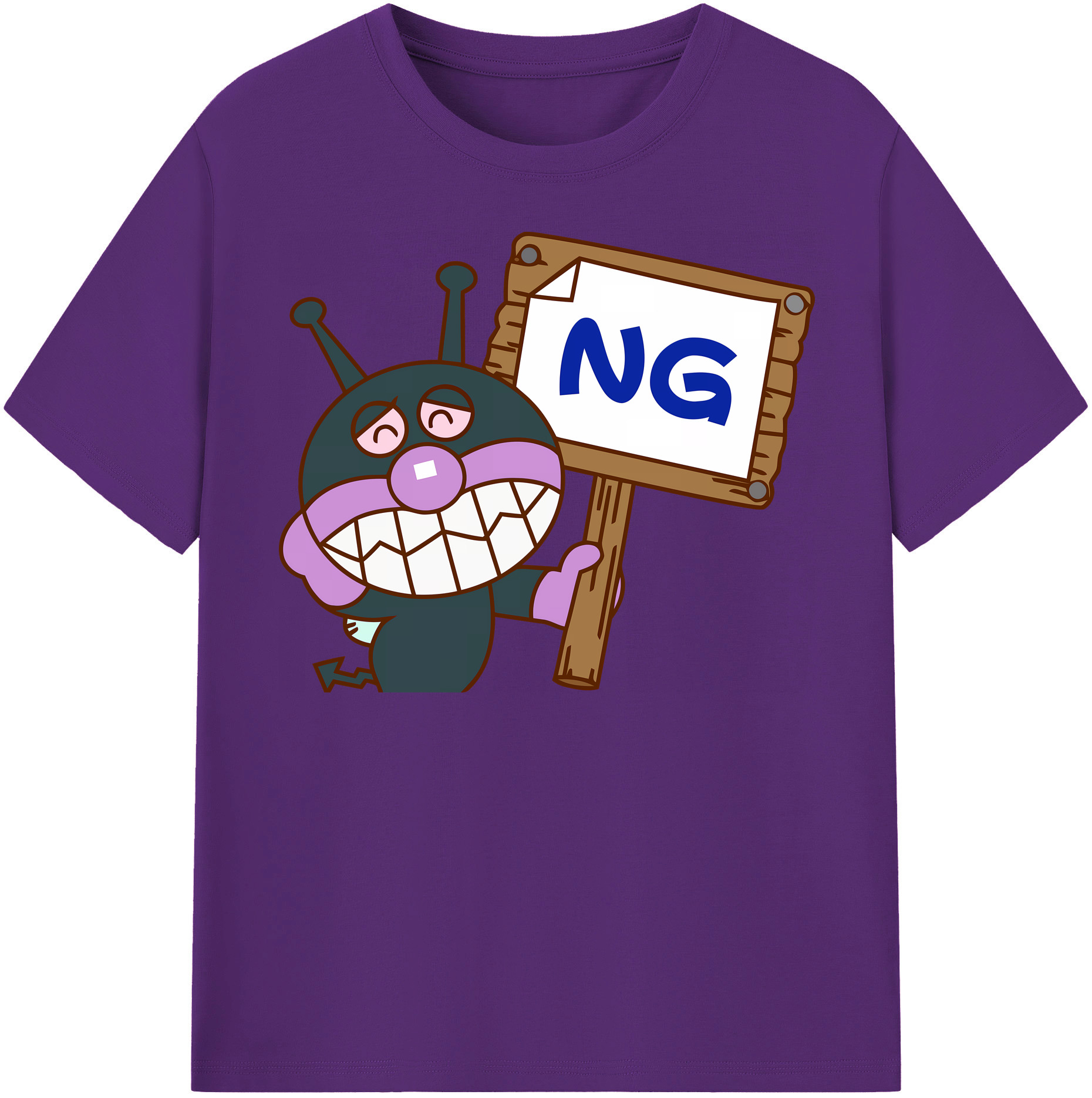 （画像用） アンパンマン Anpanman 綿100％半袖Tシャツ（フロントプリント）