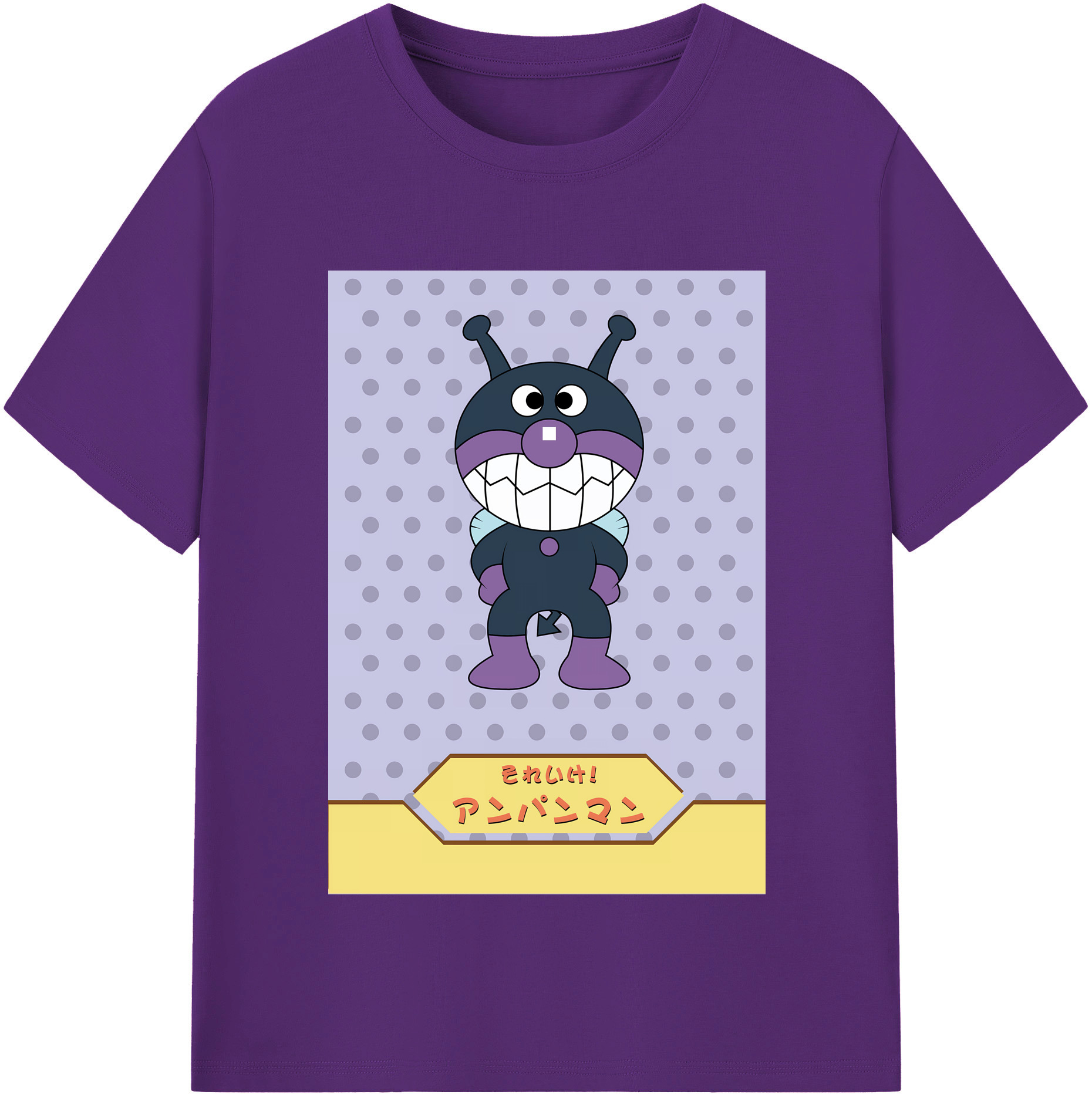 （画像用） アンパンマン Anpanman 綿100％半袖Tシャツ（フロントプリント）
