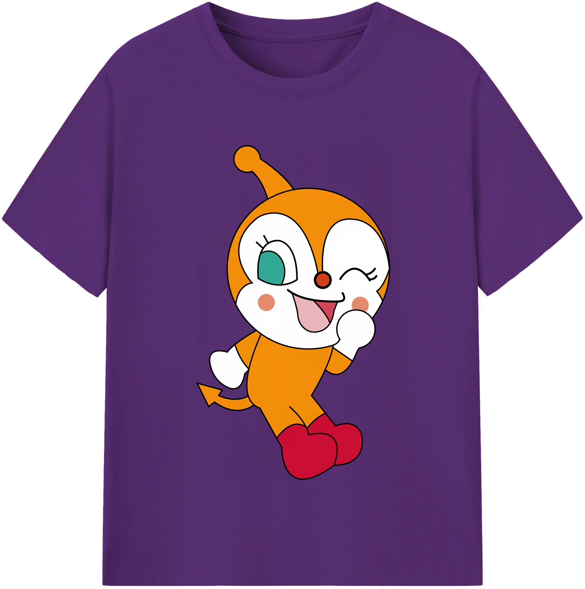 （画像用） アンパンマン Anpanman 綿100％半袖Tシャツ（フロントプリント）