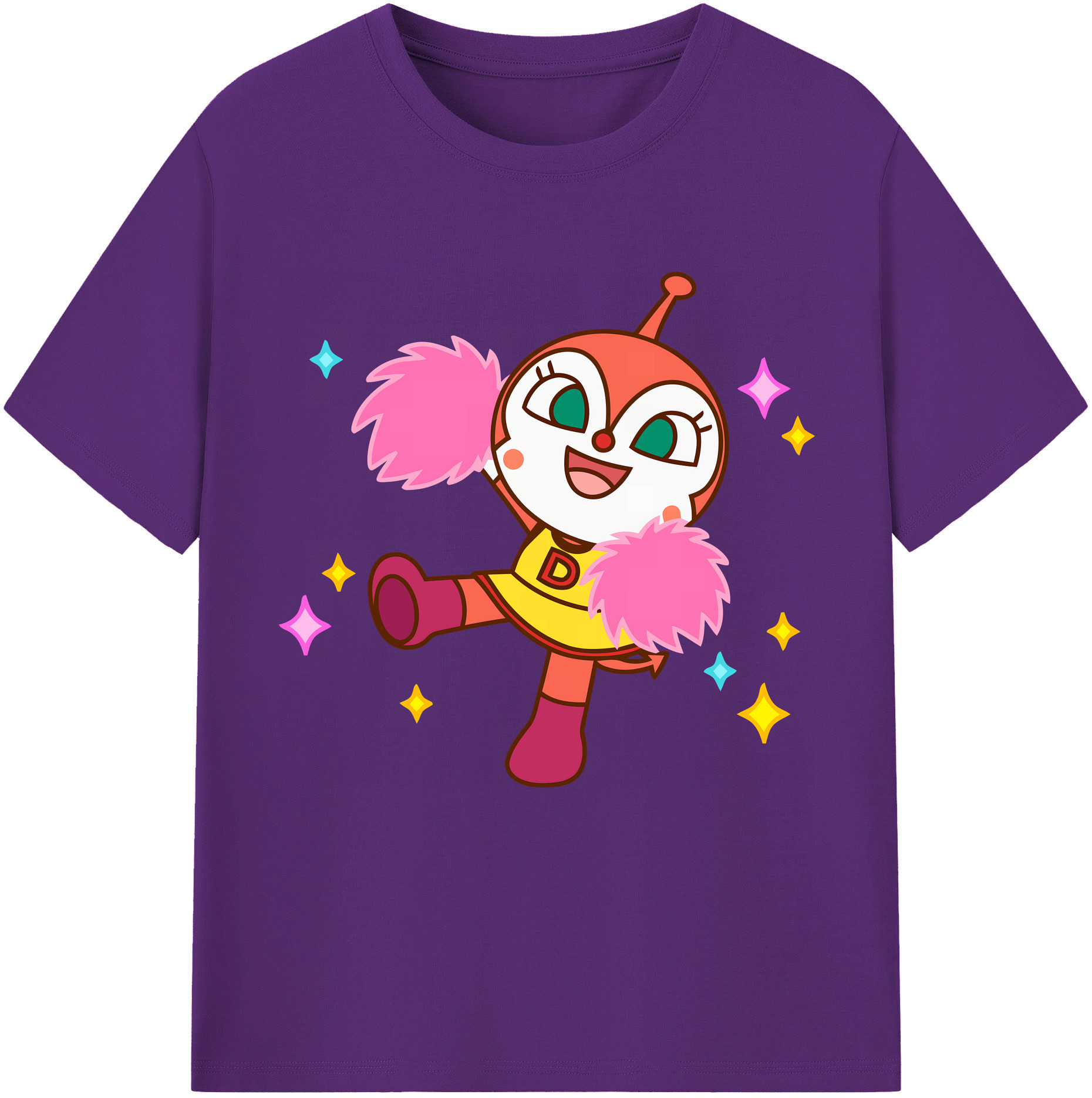 （画像用） アンパンマン Anpanman 綿100％半袖Tシャツ（フロントプリント）