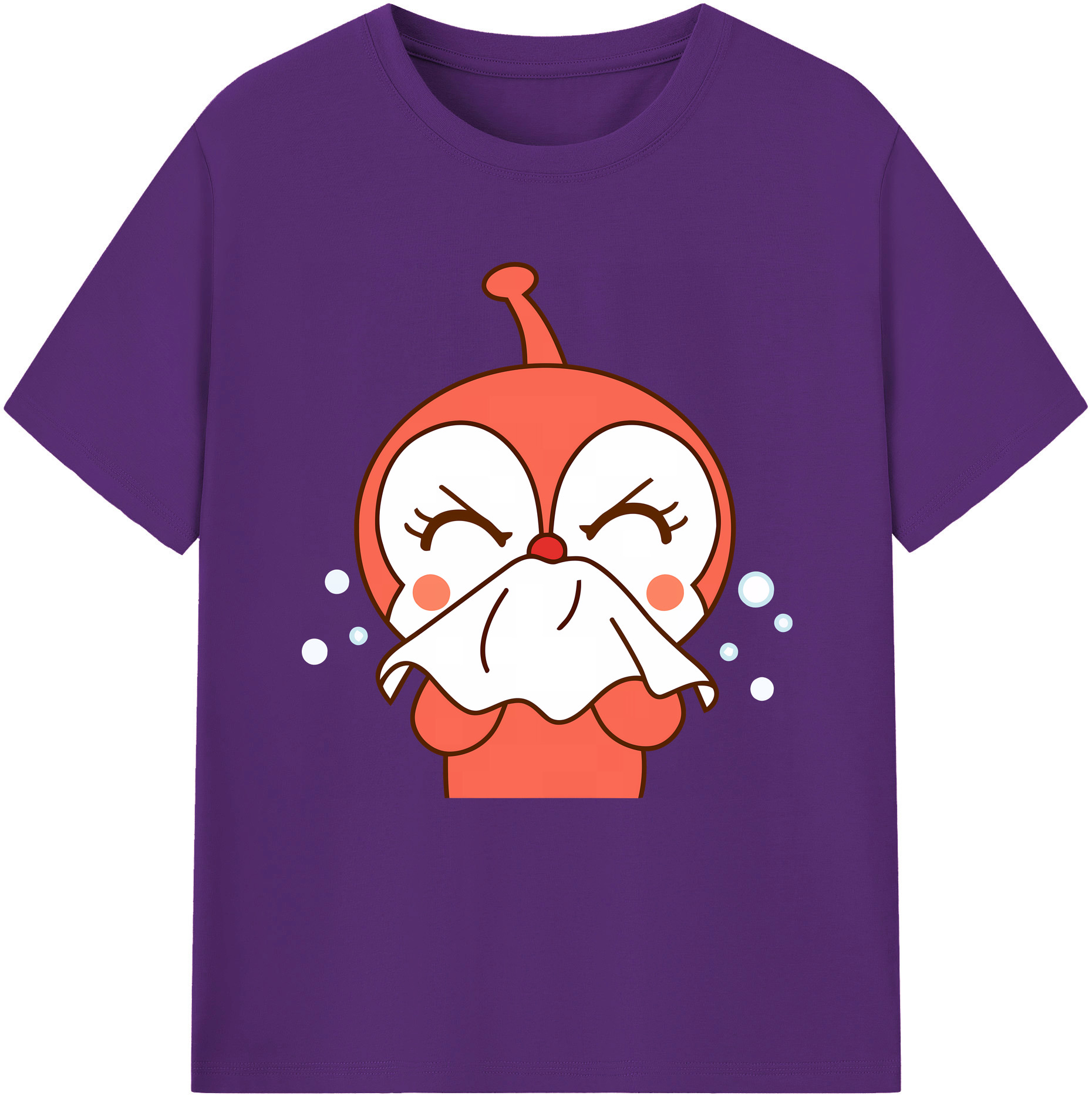 （画像用） アンパンマン Anpanman 綿100％半袖Tシャツ（フロントプリント）