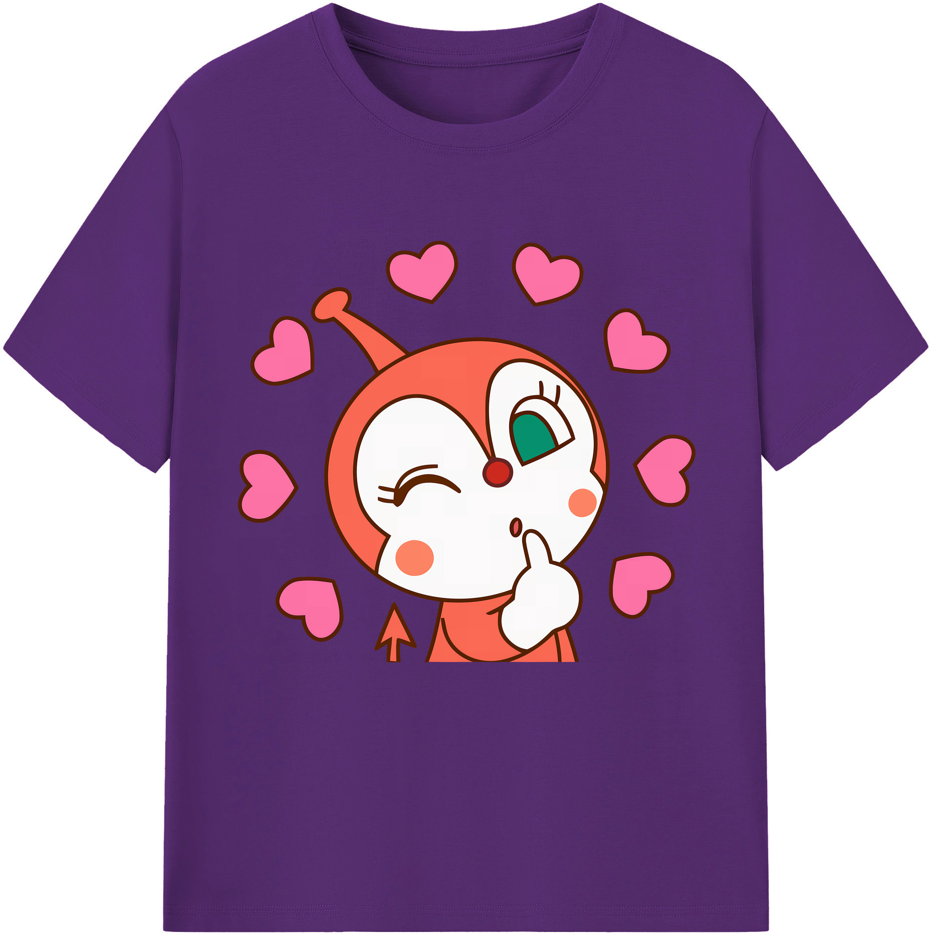 （画像用） アンパンマン Anpanman 綿100％半袖Tシャツ（フロントプリント）