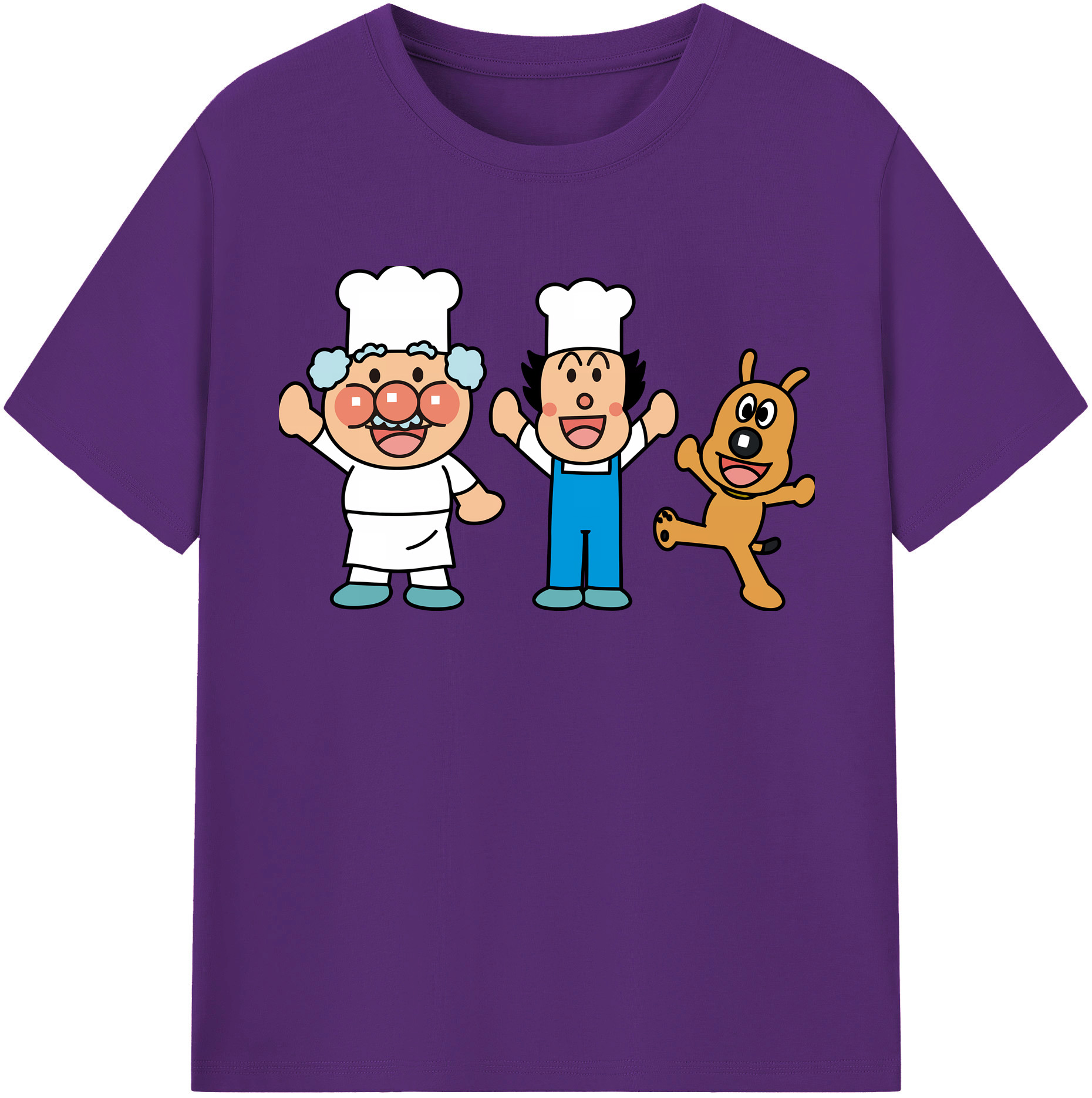 （画像用） アンパンマン Anpanman 綿100％半袖Tシャツ（フロントプリント）