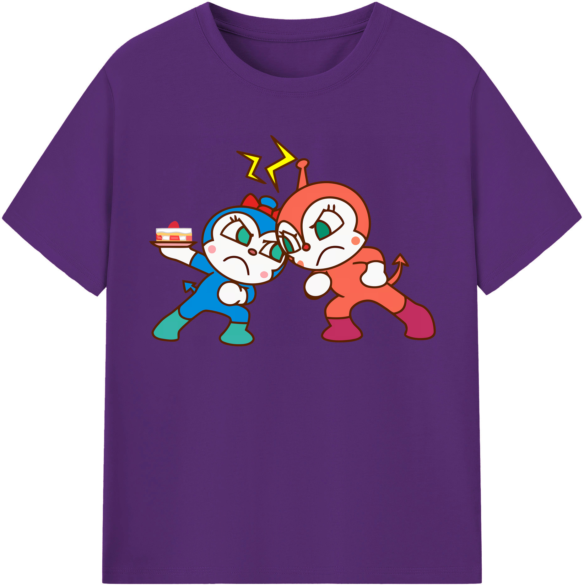 （画像用） アンパンマン Anpanman 綿100％半袖Tシャツ（フロントプリント）