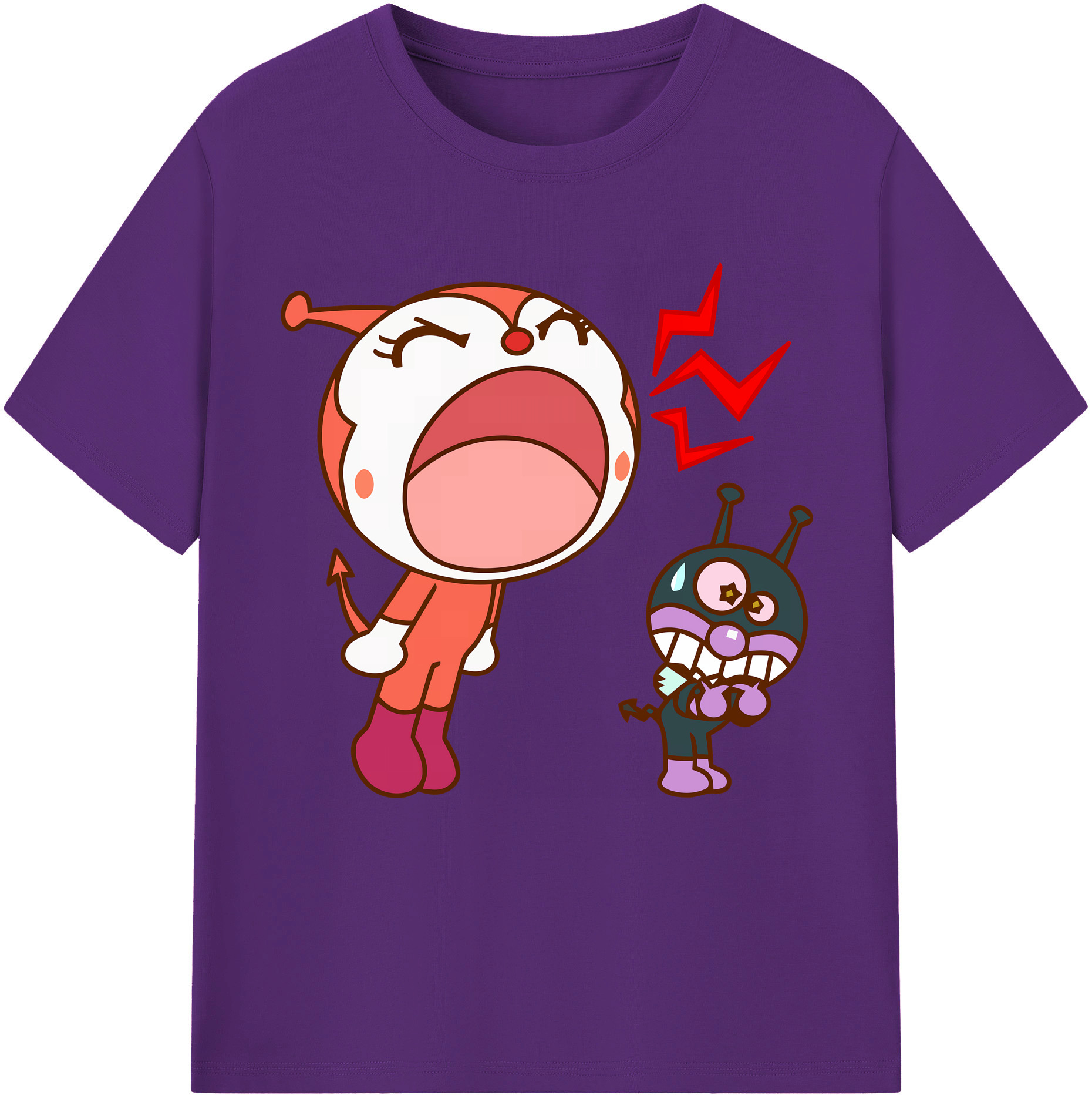 （画像用） アンパンマン Anpanman 綿100％半袖Tシャツ（フロントプリント）