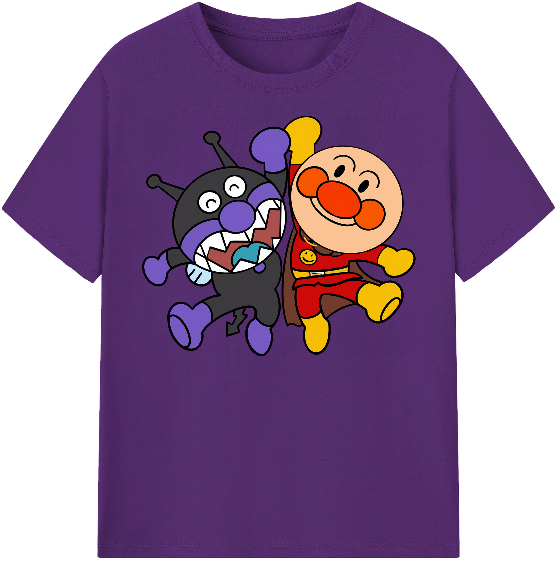 （画像用） アンパンマン Anpanman 綿100％半袖Tシャツ（フロントプリント）