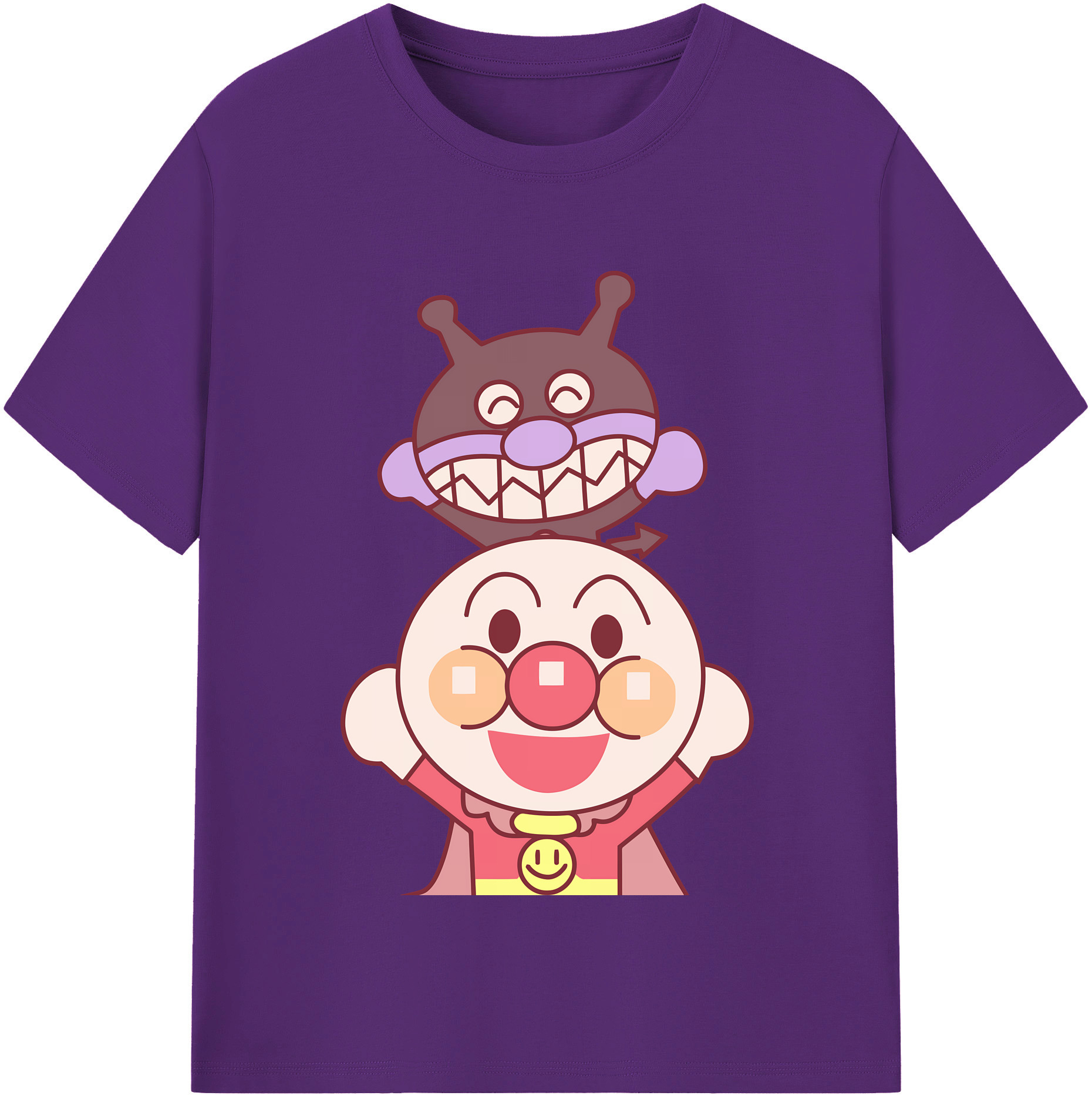 （画像用） アンパンマン Anpanman 綿100％半袖Tシャツ（フロントプリント）