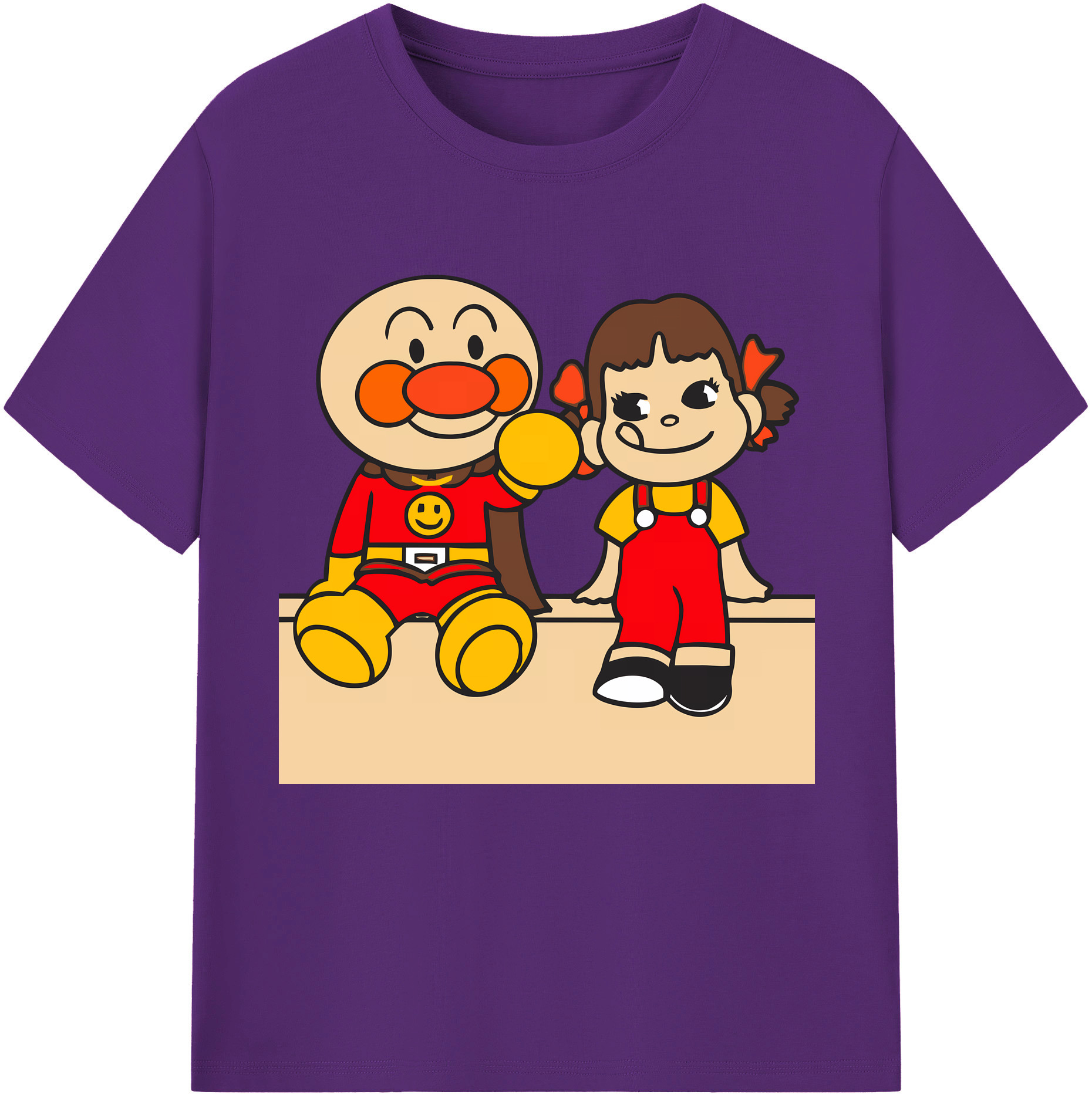 （画像用） アンパンマン Anpanman 綿100％半袖Tシャツ（フロントプリント）