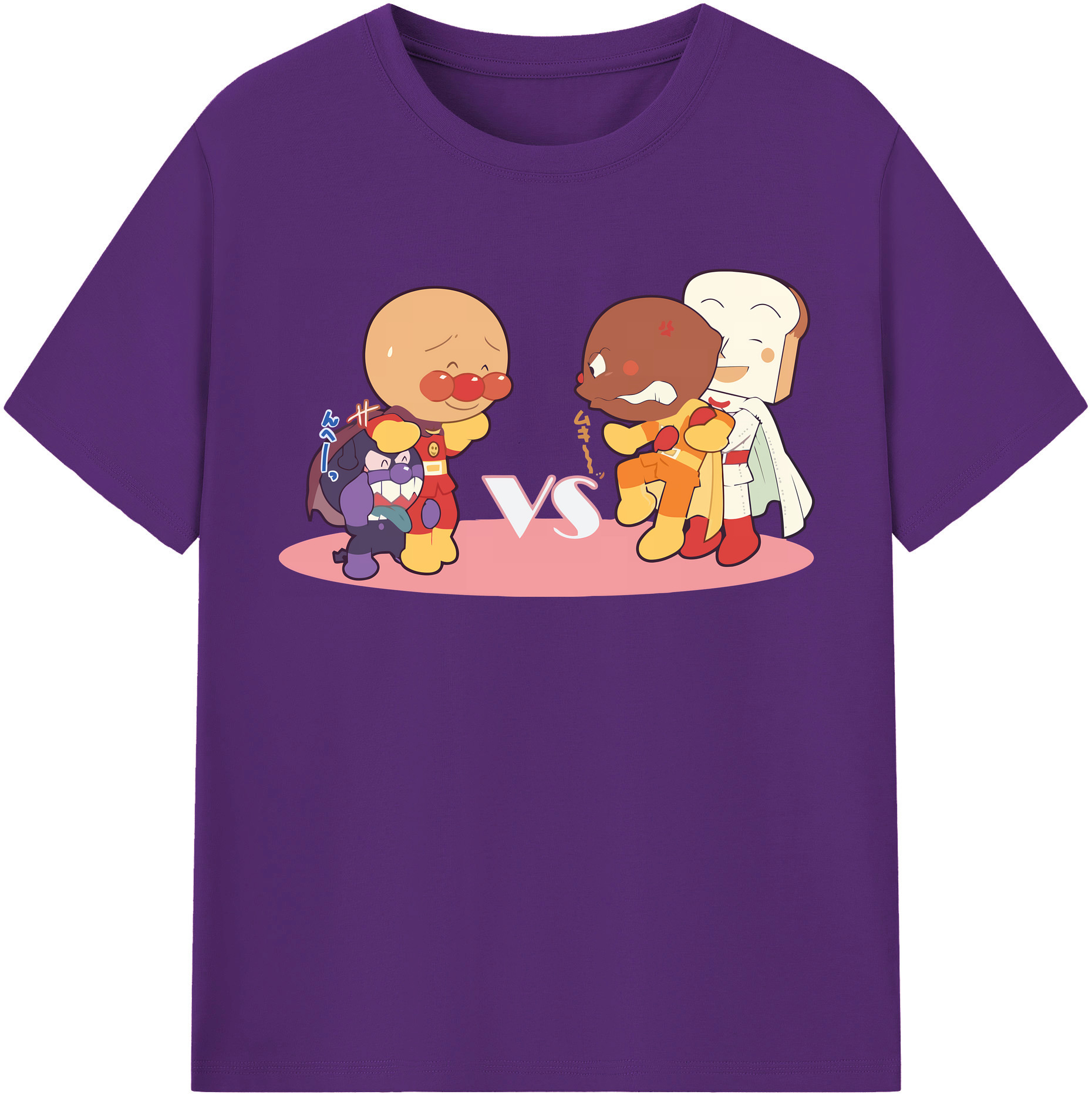 （画像用） アンパンマン Anpanman 綿100％半袖Tシャツ（フロントプリント）