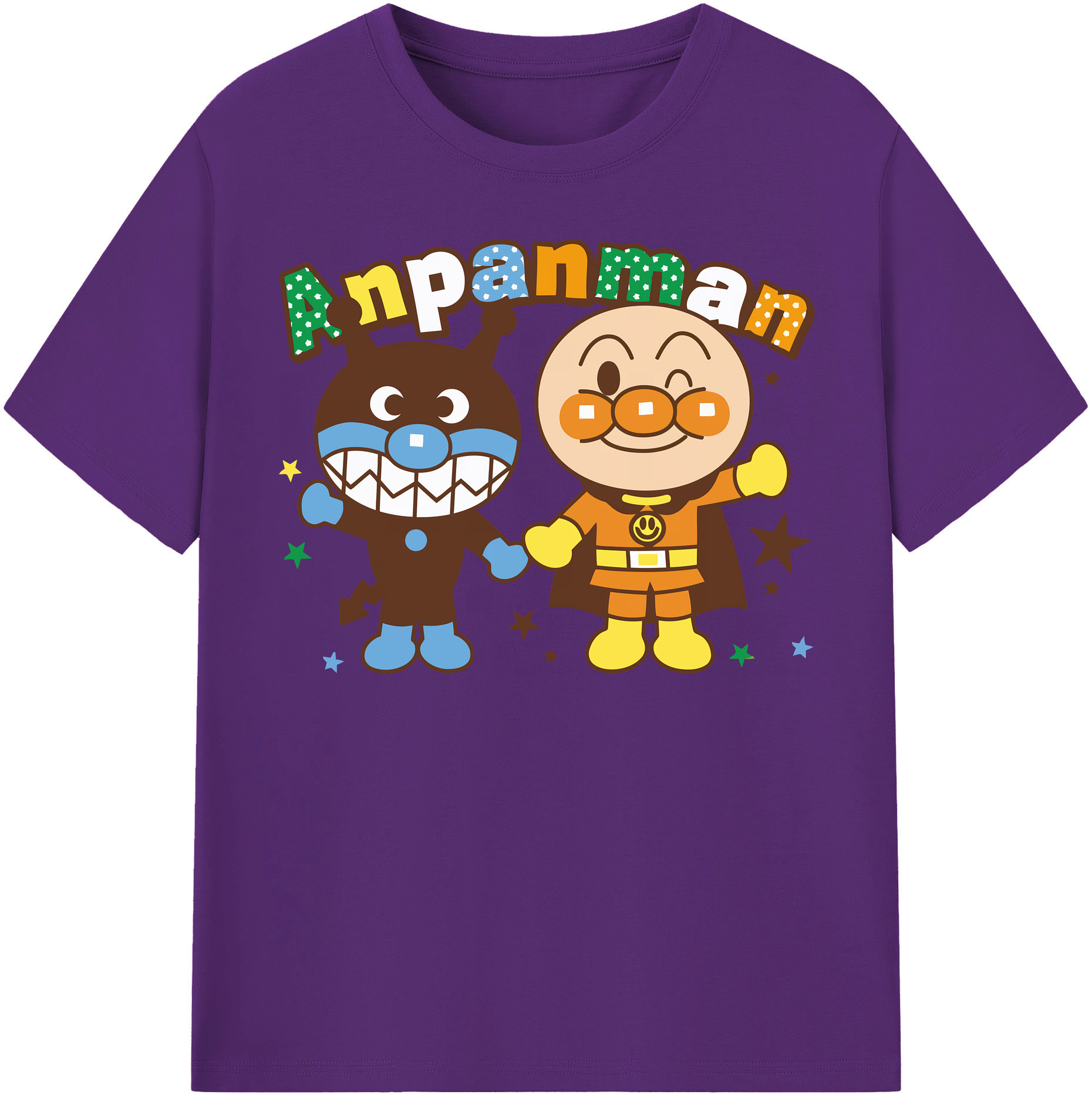 （画像用） アンパンマン Anpanman 綿100％半袖Tシャツ（フロントプリント）