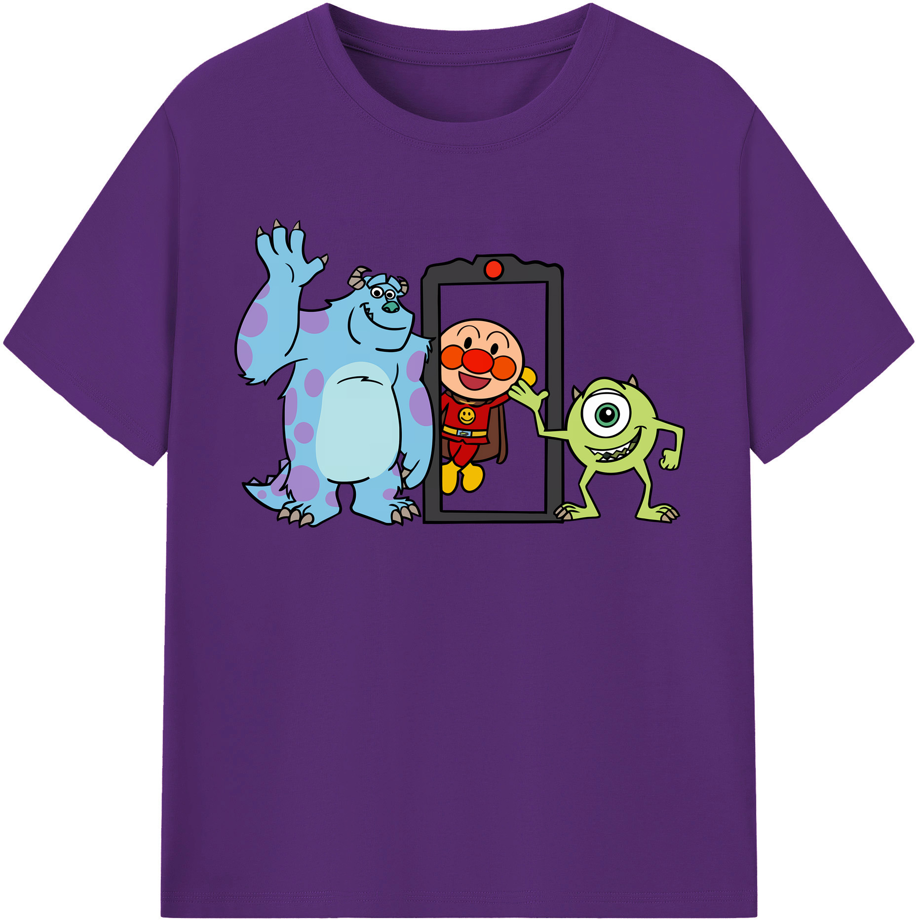 （画像用） アンパンマン Anpanman 綿100％半袖Tシャツ（フロントプリント）