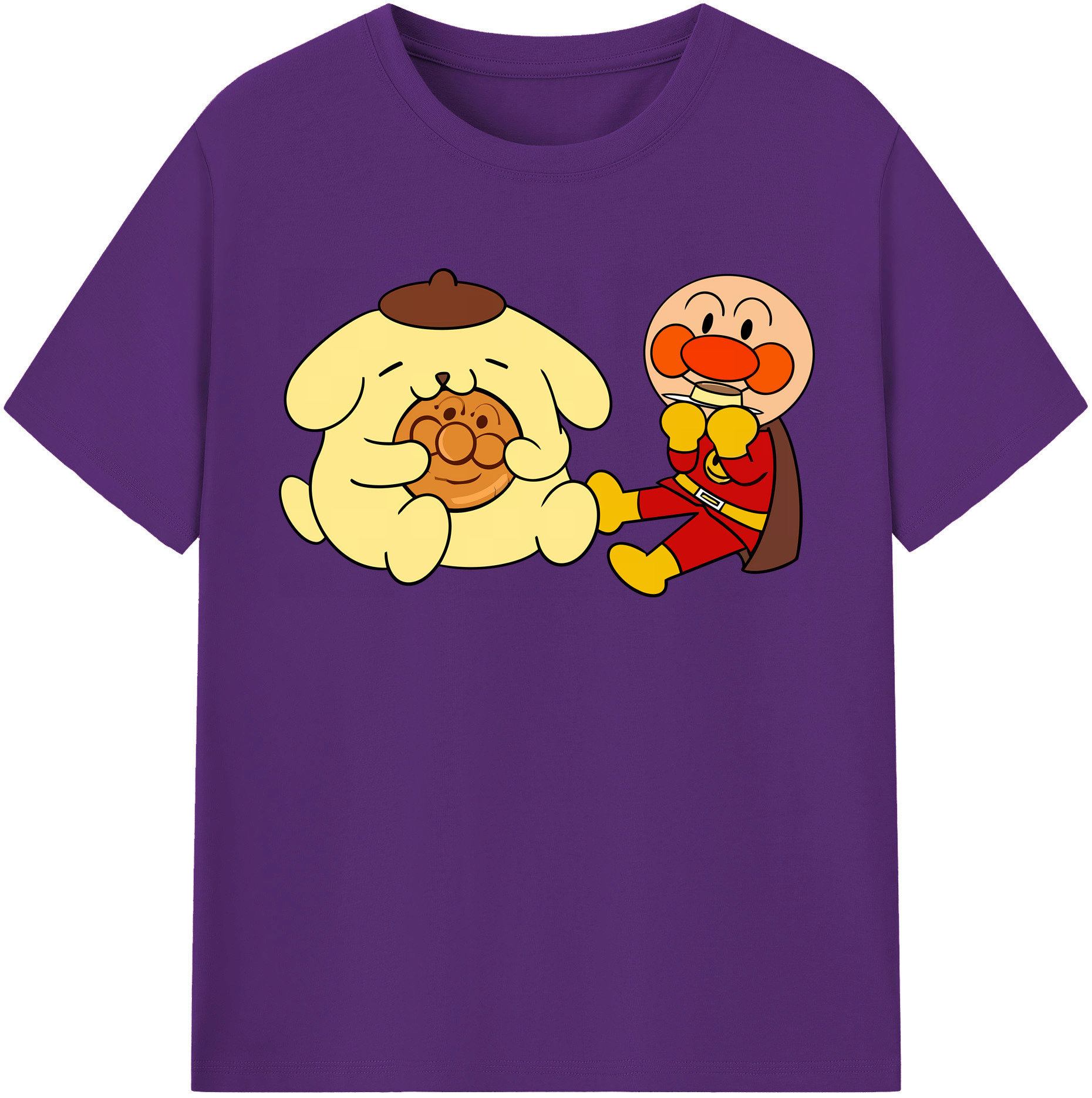 （画像用） アンパンマン Anpanman 綿100％半袖Tシャツ（フロントプリント）