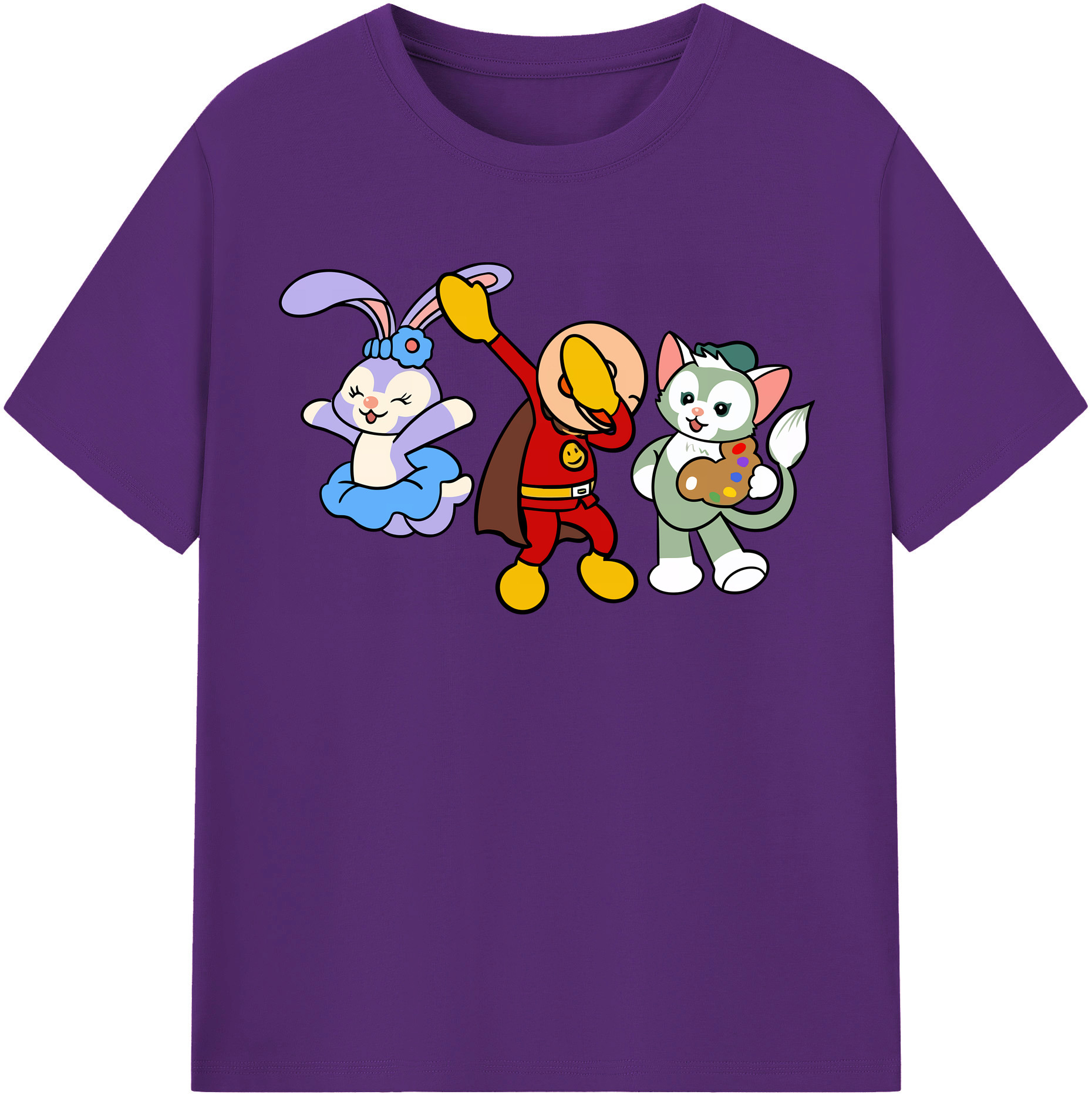 （画像用） アンパンマン Anpanman 綿100％半袖Tシャツ（フロントプリント）
