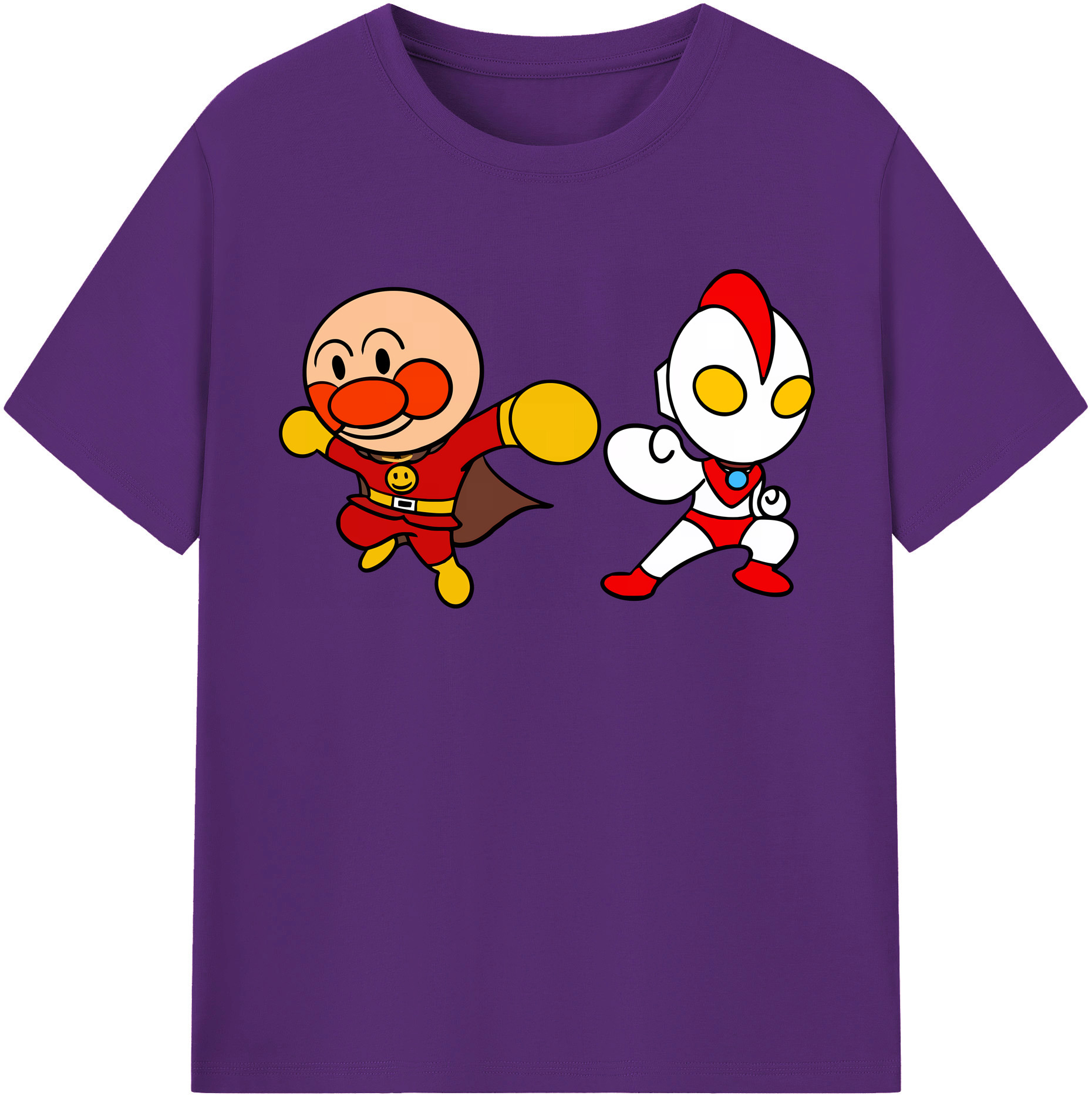 （画像用） アンパンマン Anpanman 綿100％半袖Tシャツ（フロントプリント）