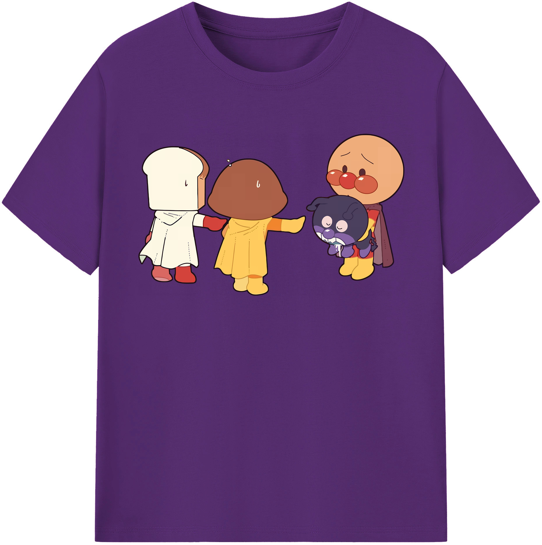 （画像用） アンパンマン Anpanman 綿100％半袖Tシャツ（フロントプリント）