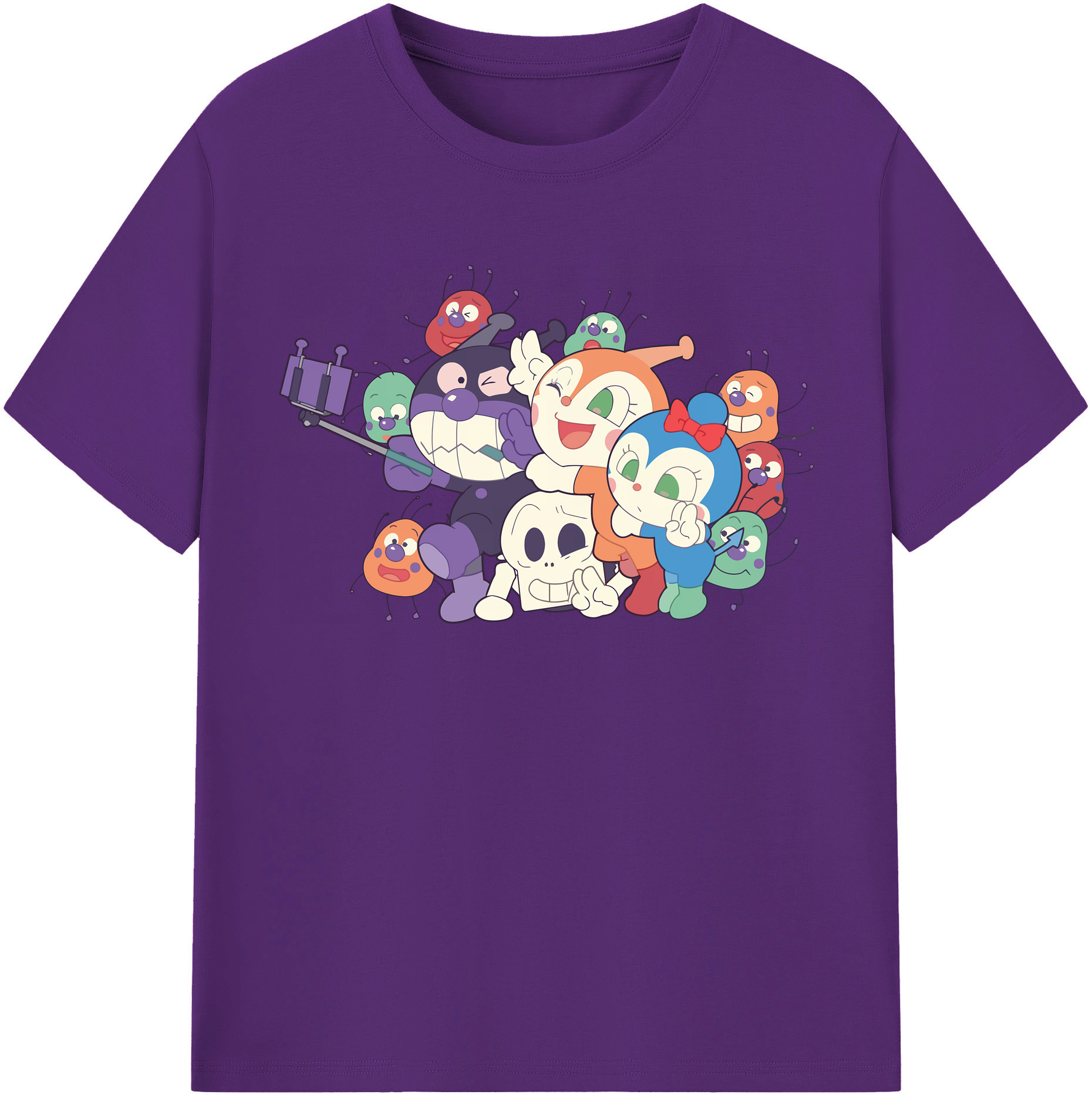 （画像用） アンパンマン Anpanman 綿100％半袖Tシャツ（フロントプリント）