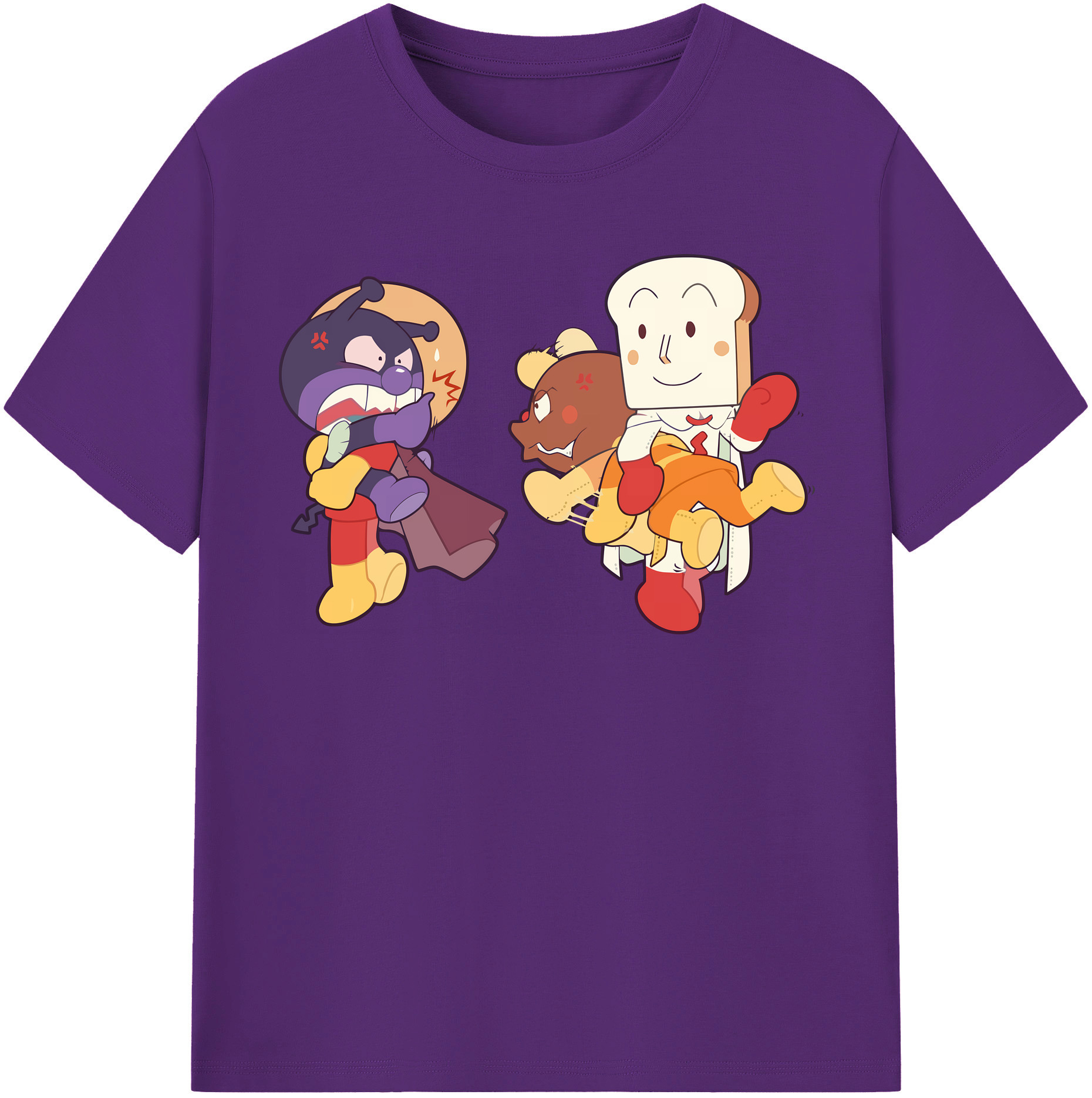 （画像用） アンパンマン Anpanman 綿100％半袖Tシャツ（フロントプリント）