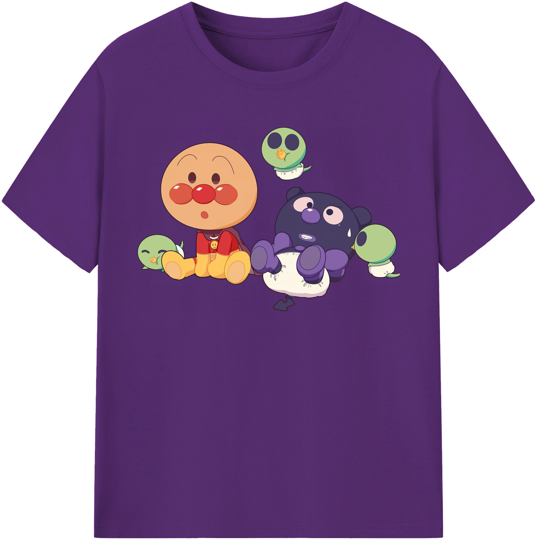 （画像用） アンパンマン Anpanman 綿100％半袖Tシャツ（フロントプリント）