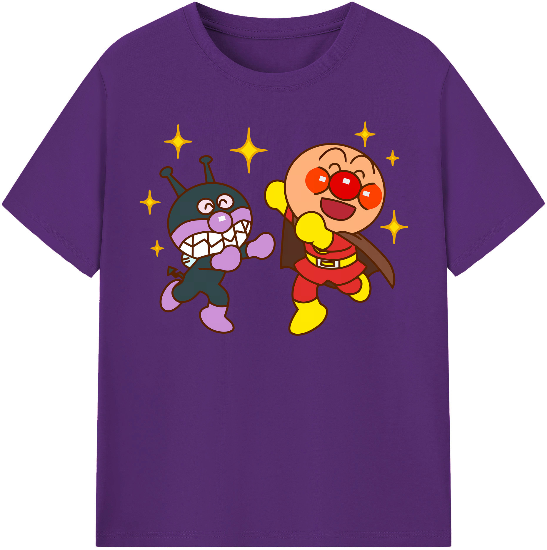 （画像用） アンパンマン Anpanman 綿100％半袖Tシャツ（フロントプリント）
