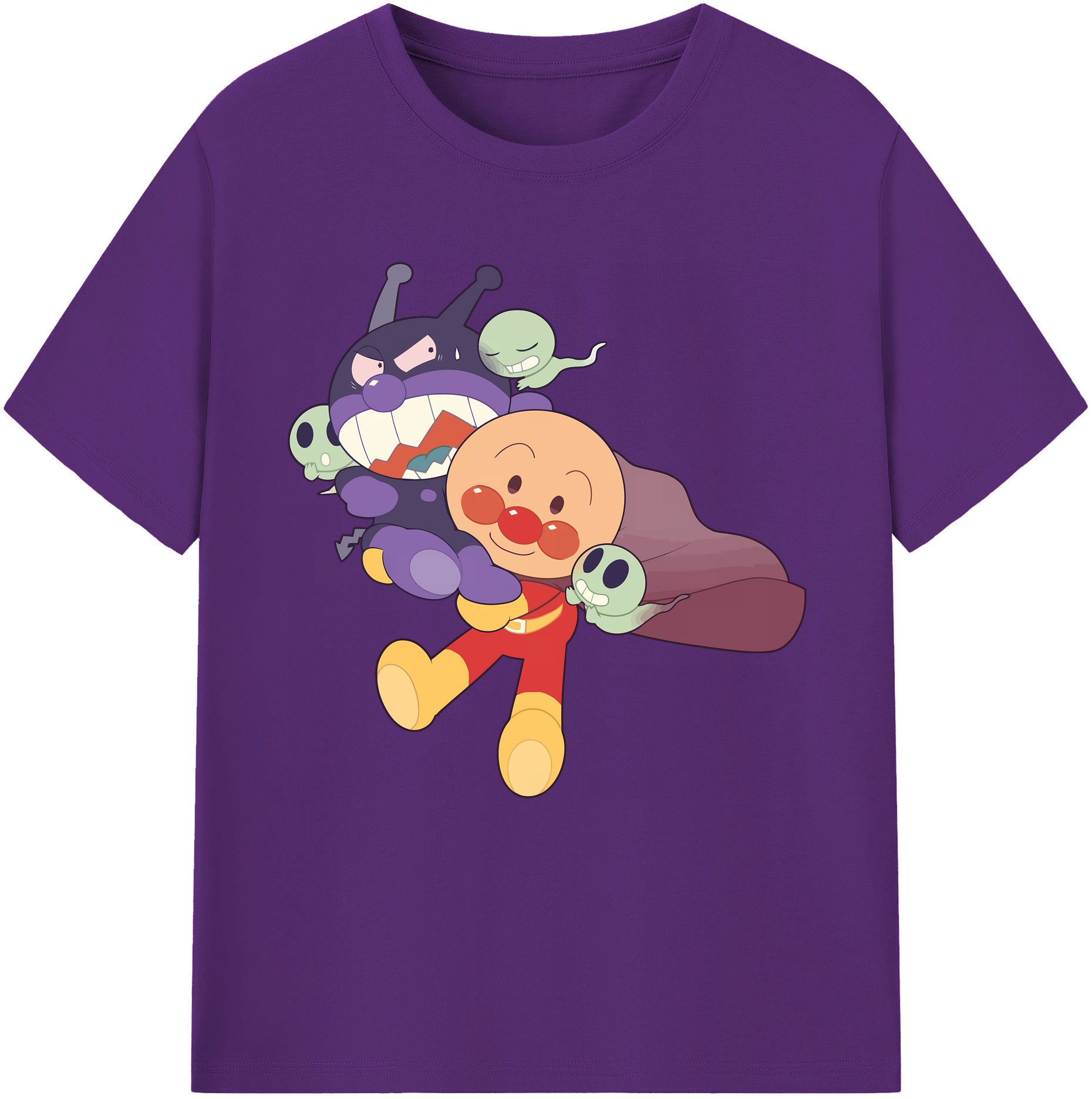 （画像用） アンパンマン Anpanman 綿100％半袖Tシャツ（フロントプリント）