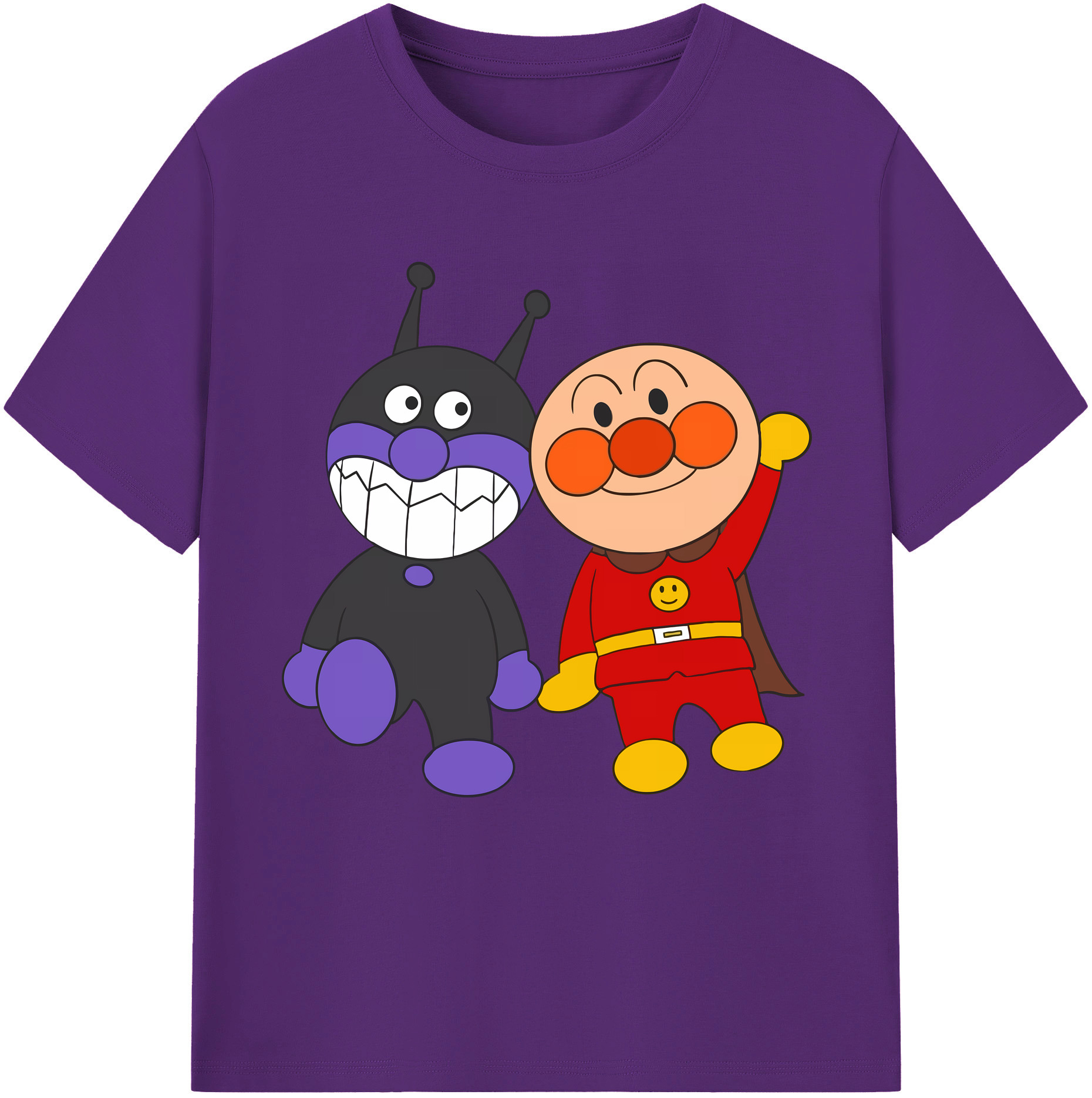 （画像用） アンパンマン Anpanman 綿100％半袖Tシャツ（フロントプリント）