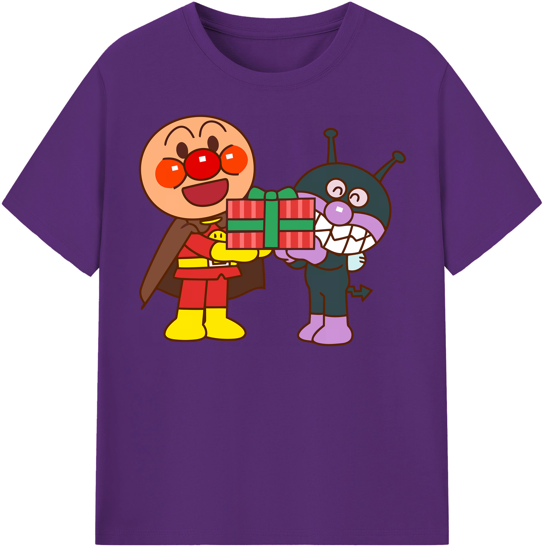 （画像用） アンパンマン Anpanman 綿100％半袖Tシャツ（フロントプリント）