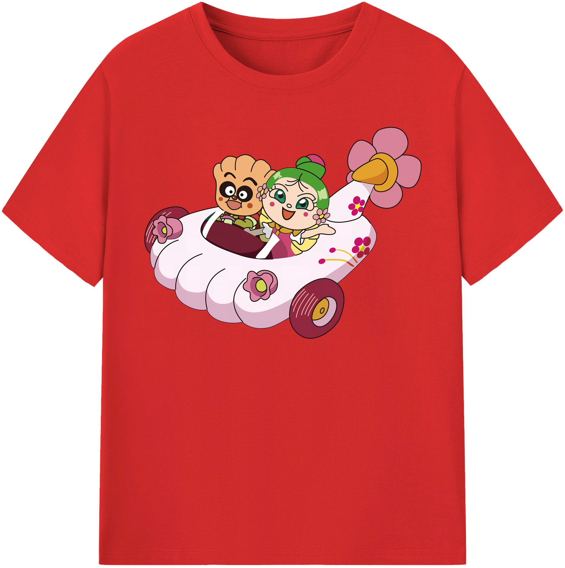 （画像用） アンパンマン Anpanman 綿100％半袖Tシャツ（フロントプリント）