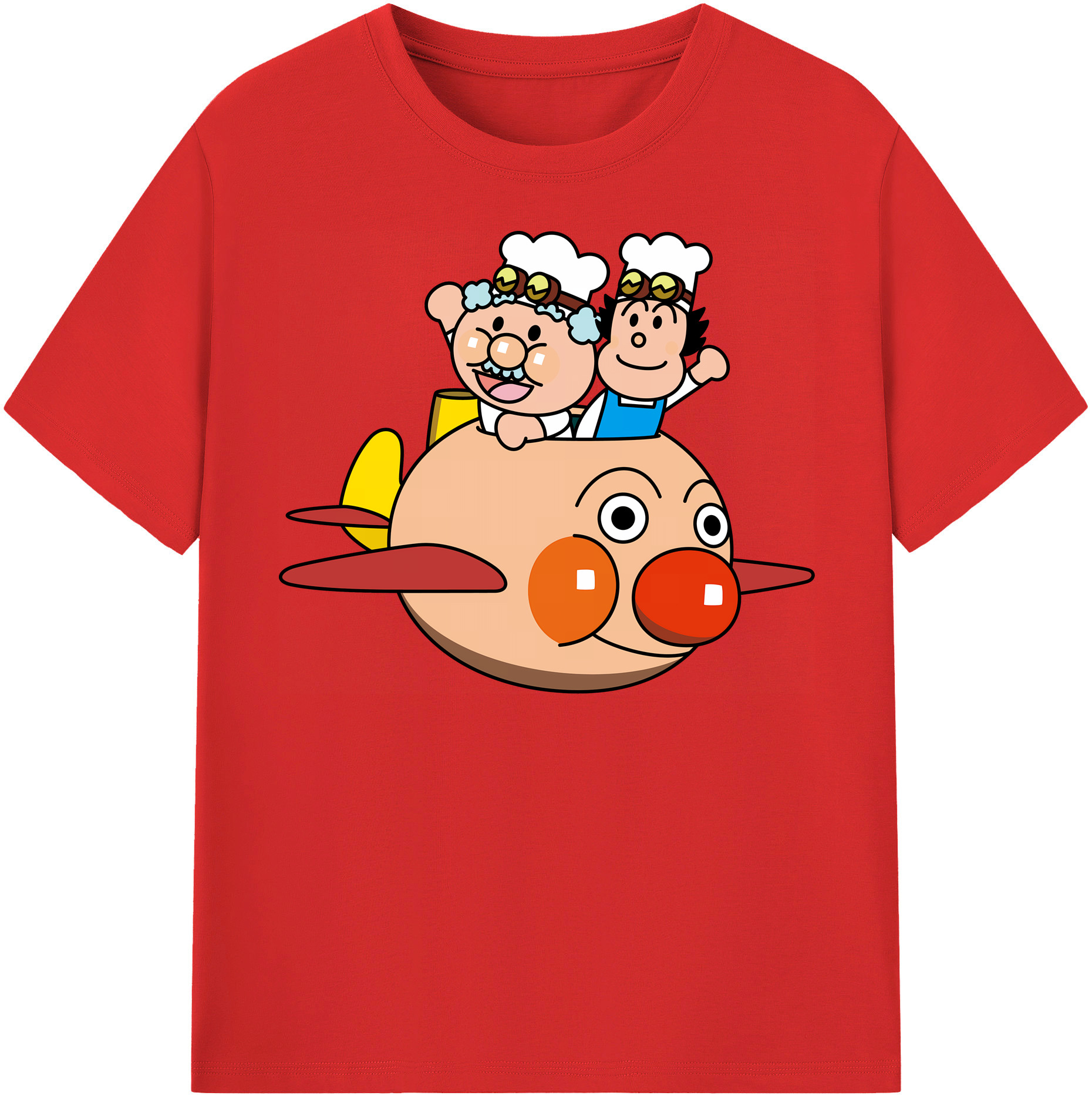 （画像用） アンパンマン Anpanman 綿100％半袖Tシャツ（フロントプリント）