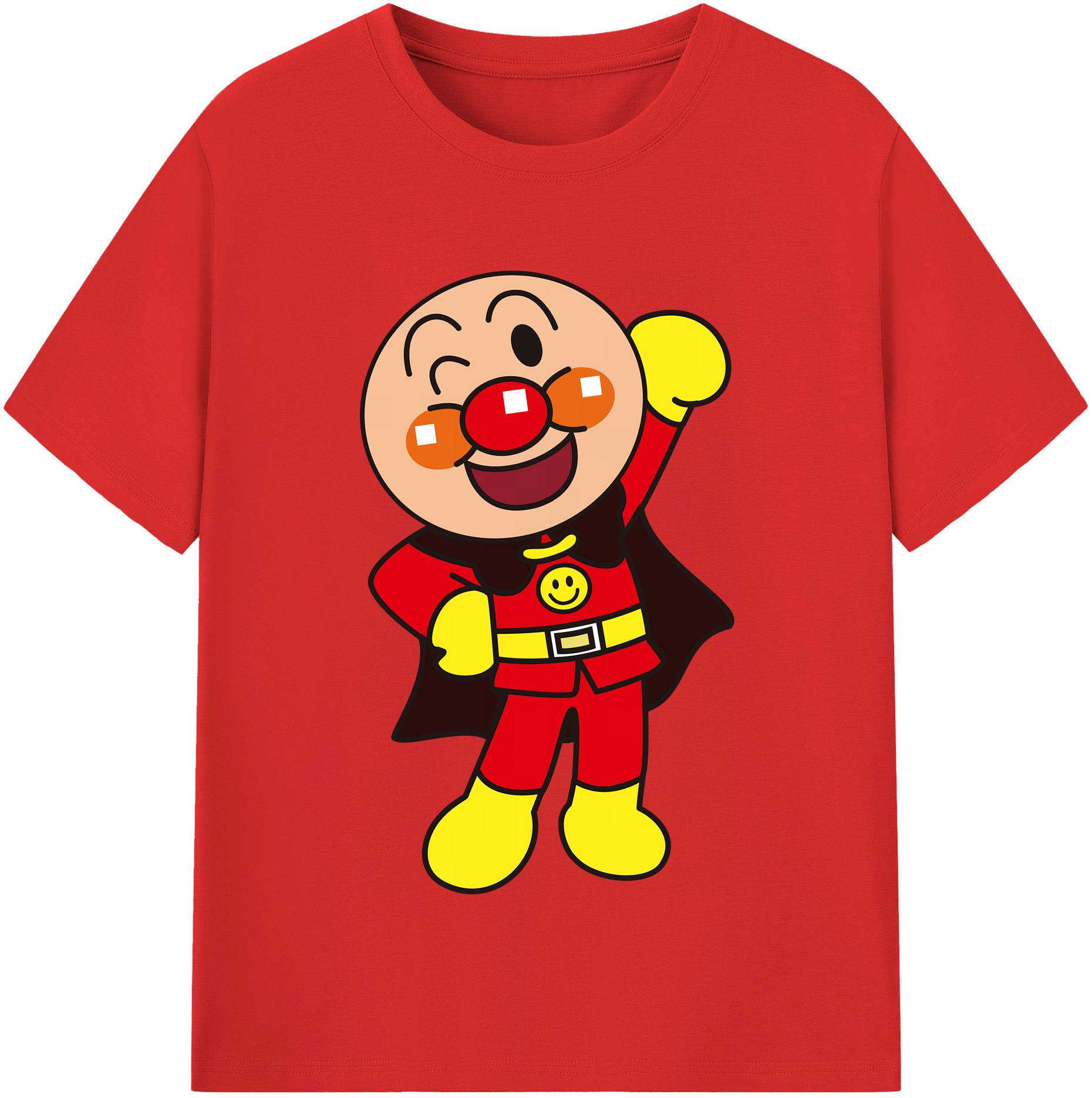 （画像用） アンパンマン Anpanman 綿100％半袖Tシャツ（フロントプリント）