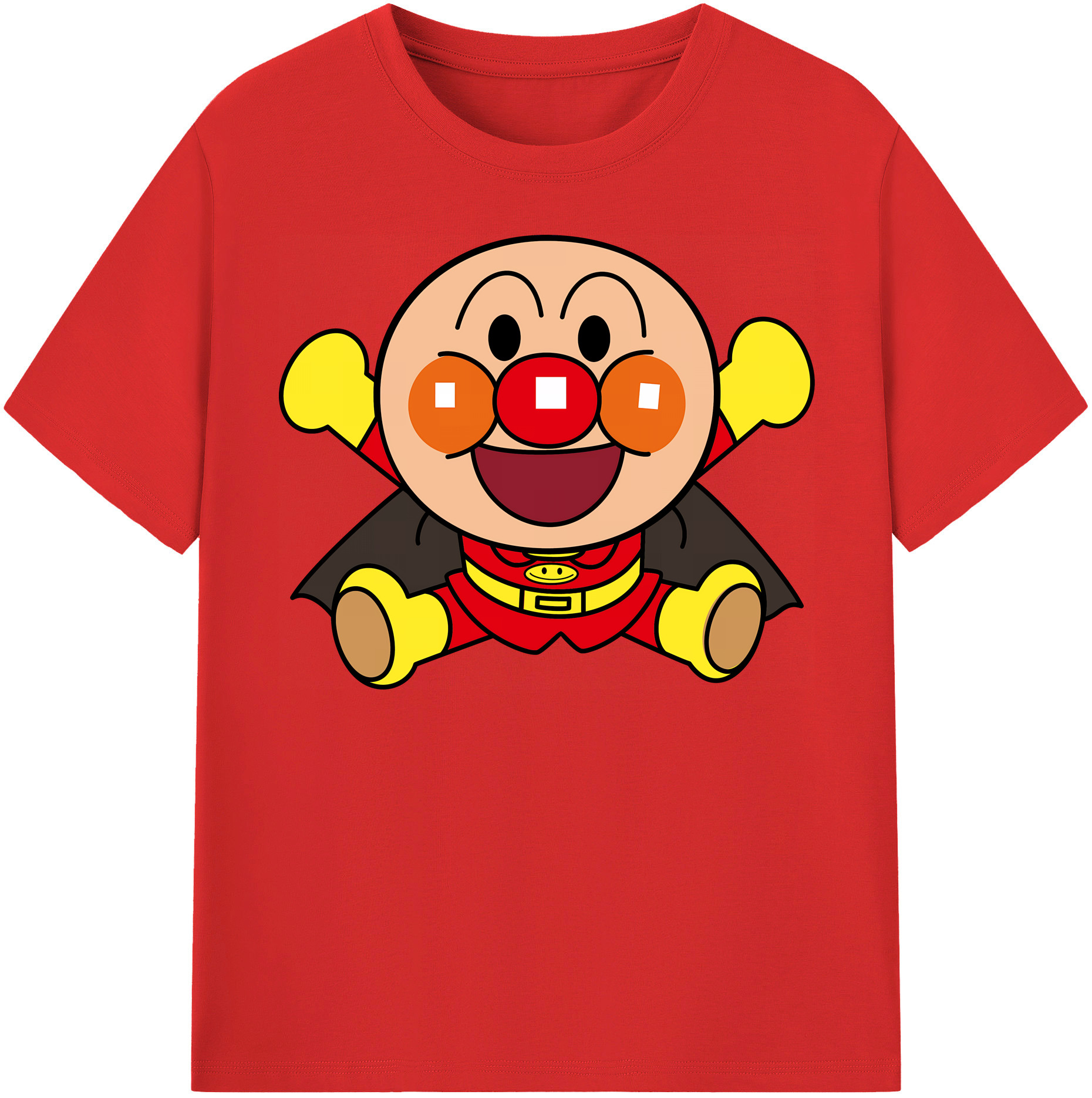 （画像用） アンパンマン Anpanman 綿100％半袖Tシャツ（フロントプリント）