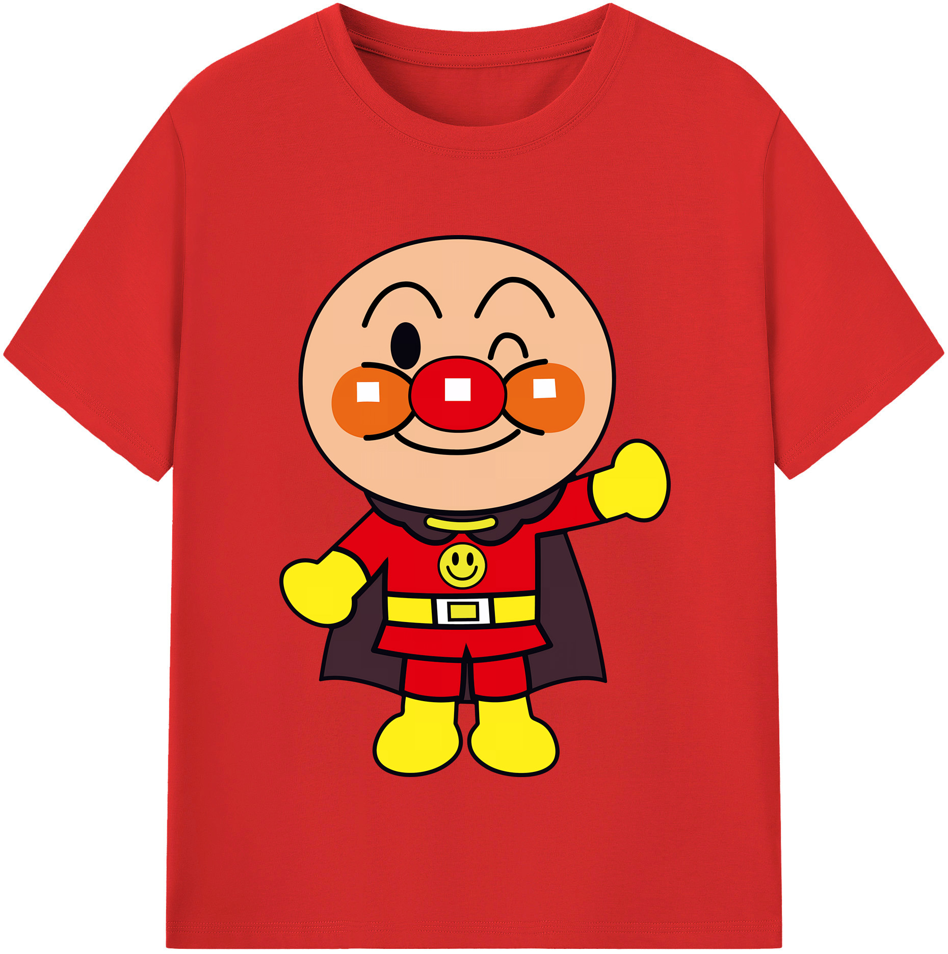 （画像用） アンパンマン Anpanman 綿100％半袖Tシャツ（フロントプリント）