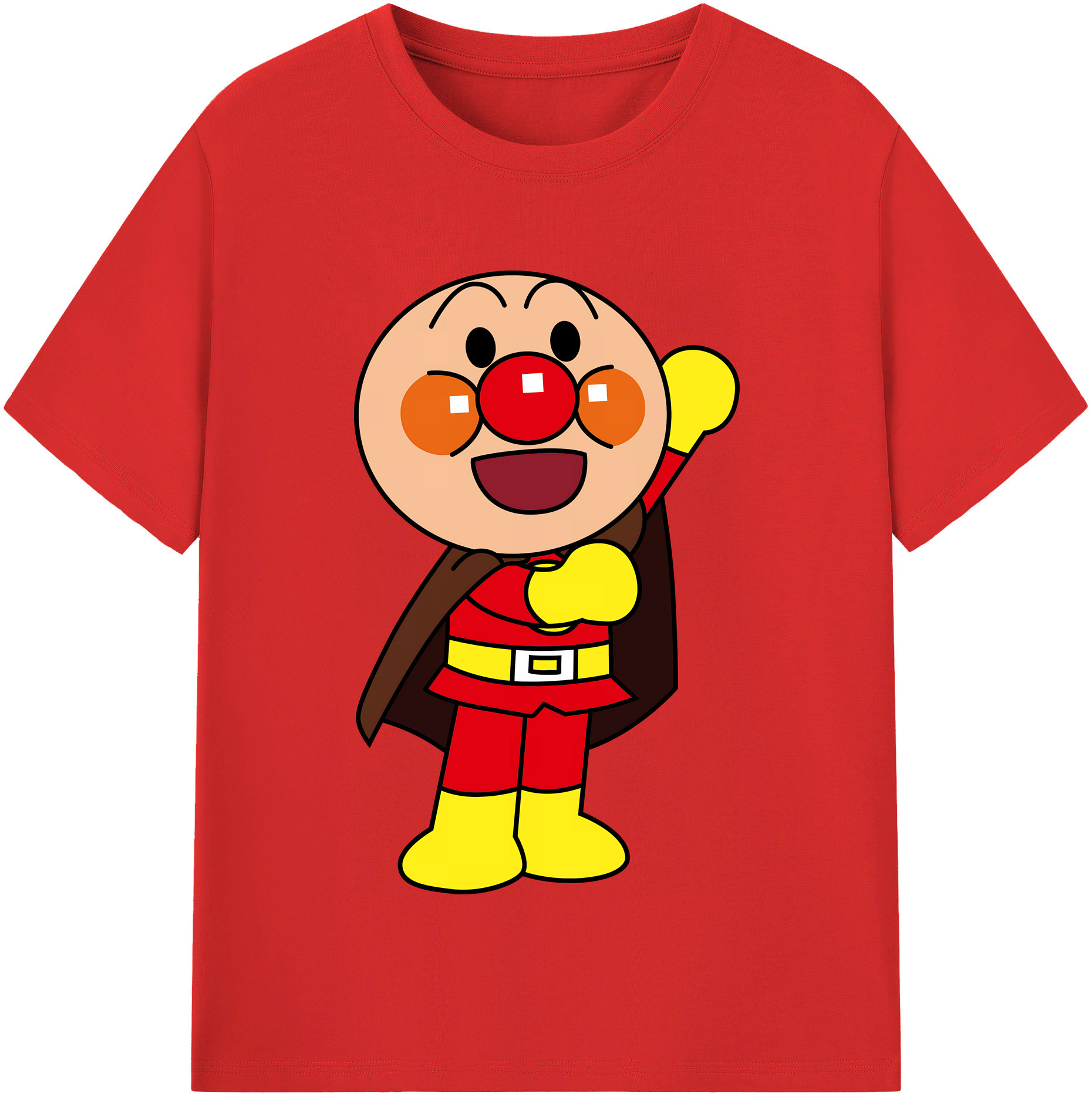 （画像用） アンパンマン Anpanman 綿100％半袖Tシャツ（フロントプリント）